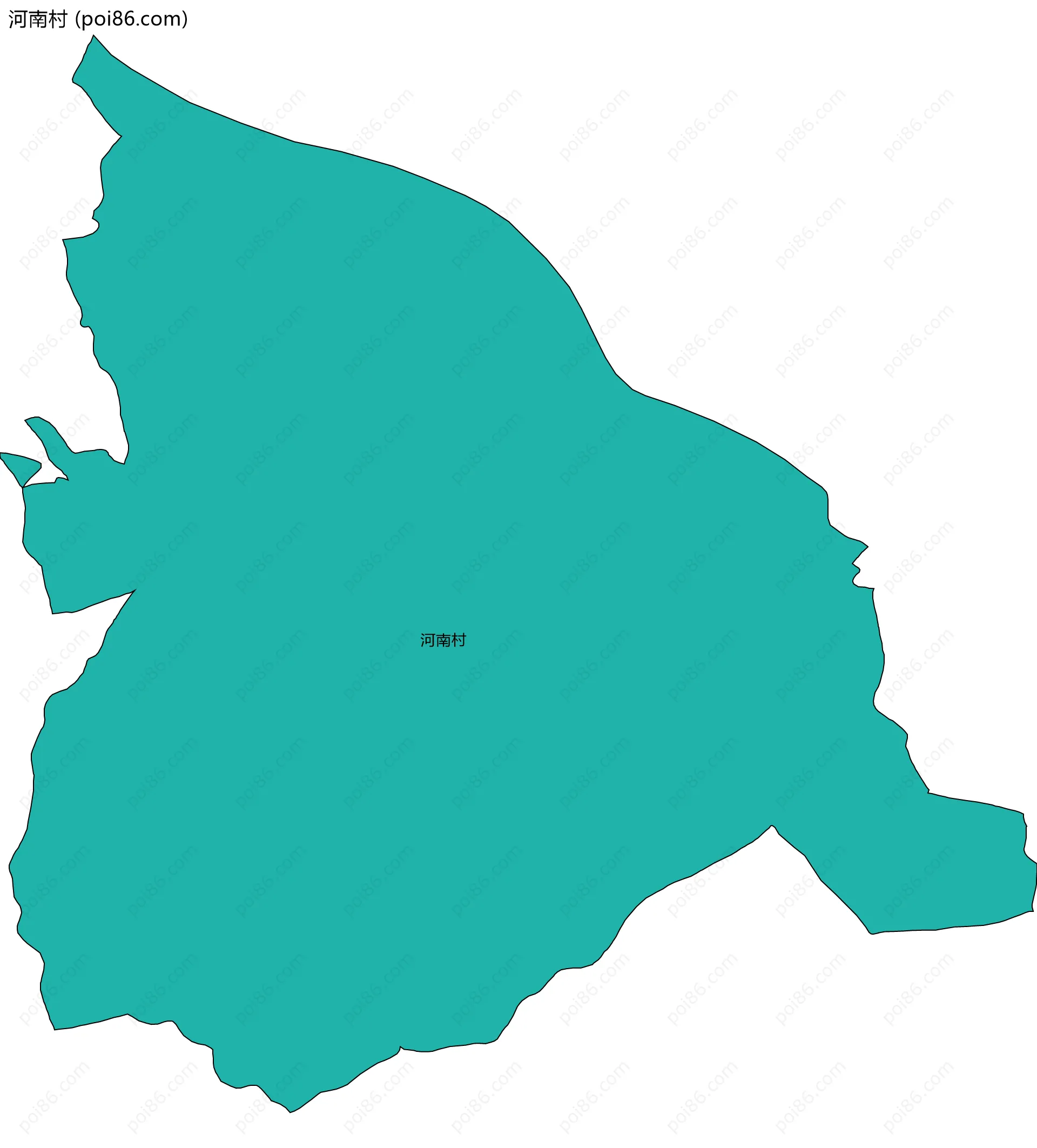 河南村边界地图