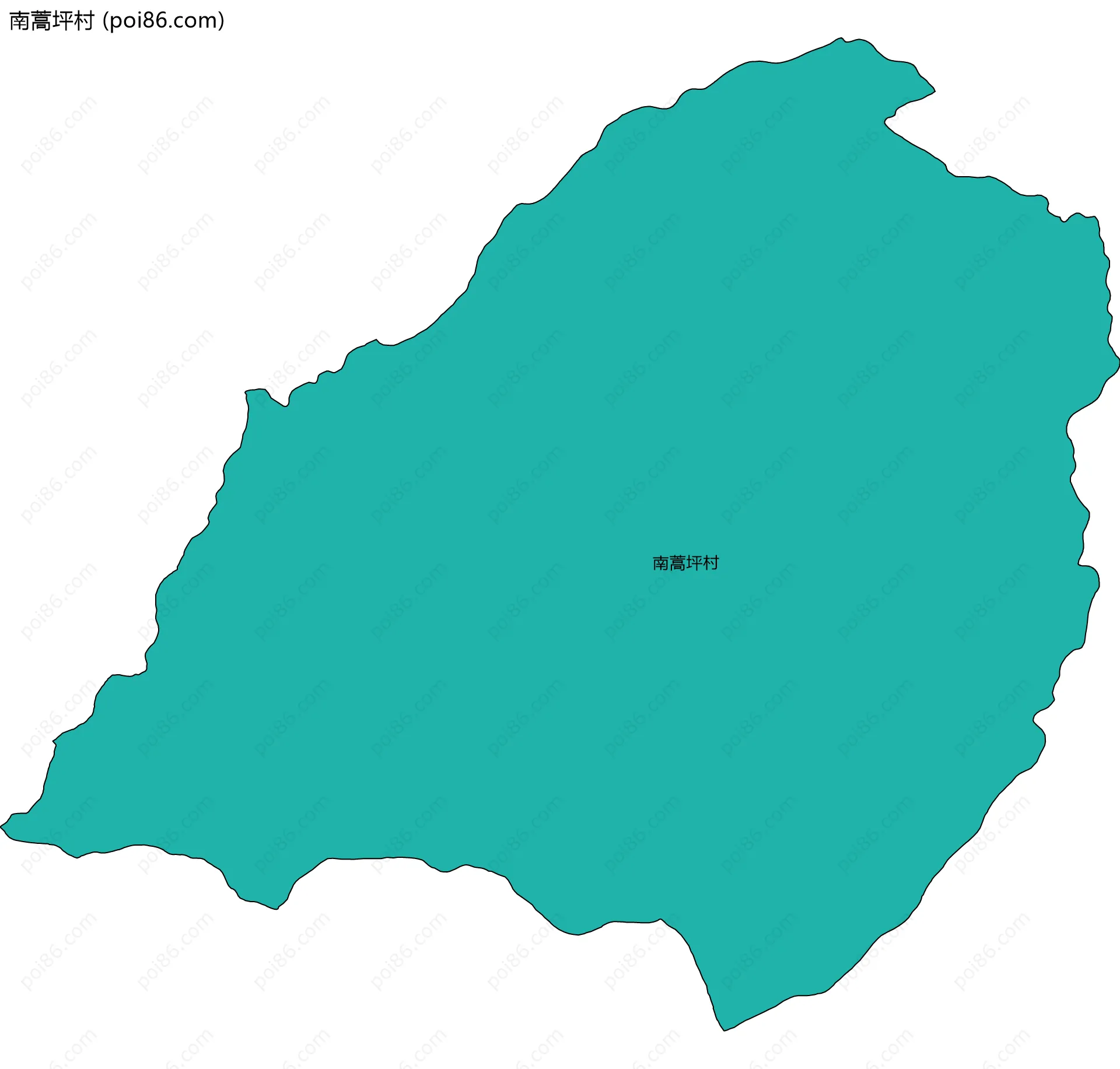 南蒿坪村边界地图