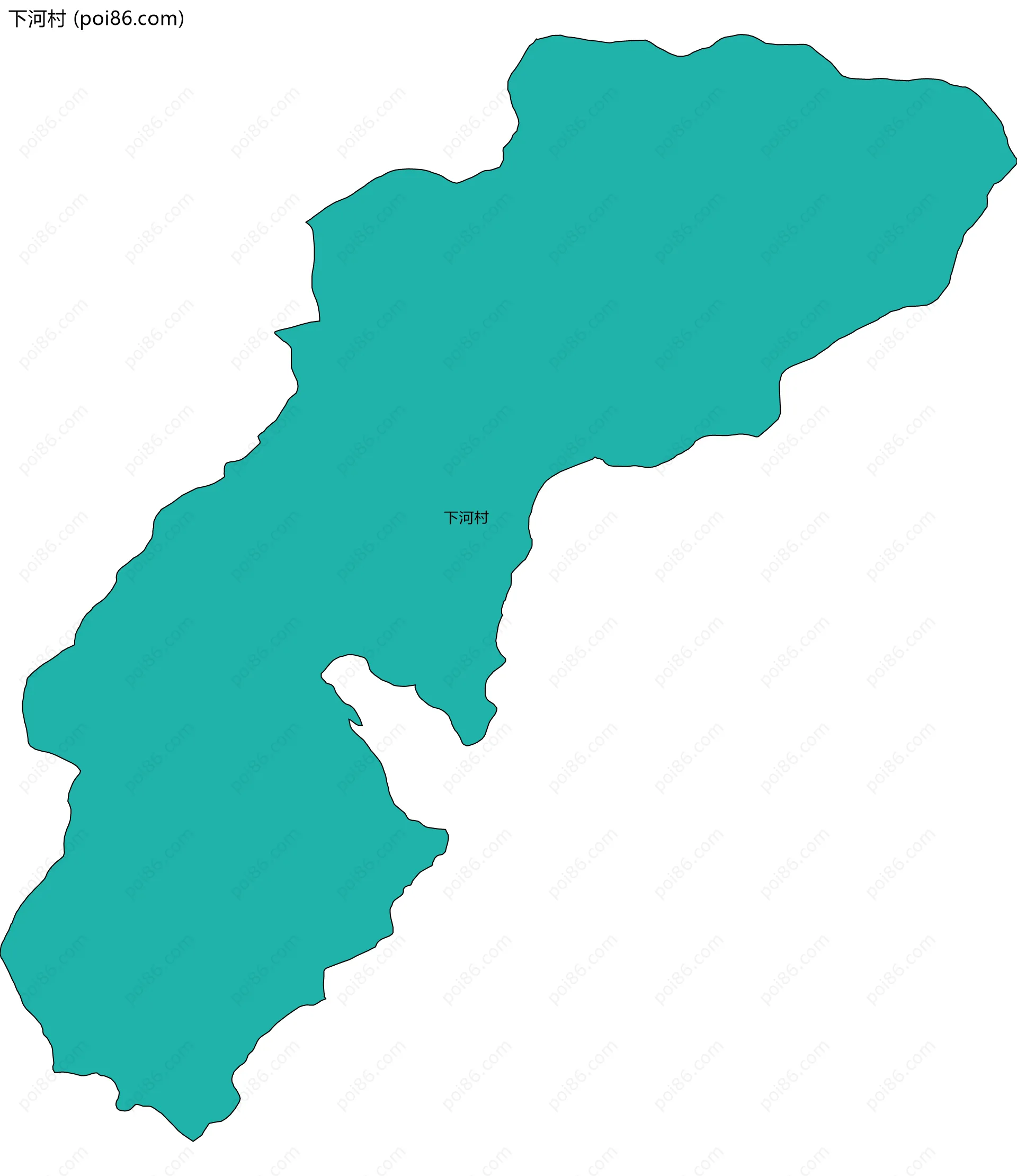 下河村边界地图
