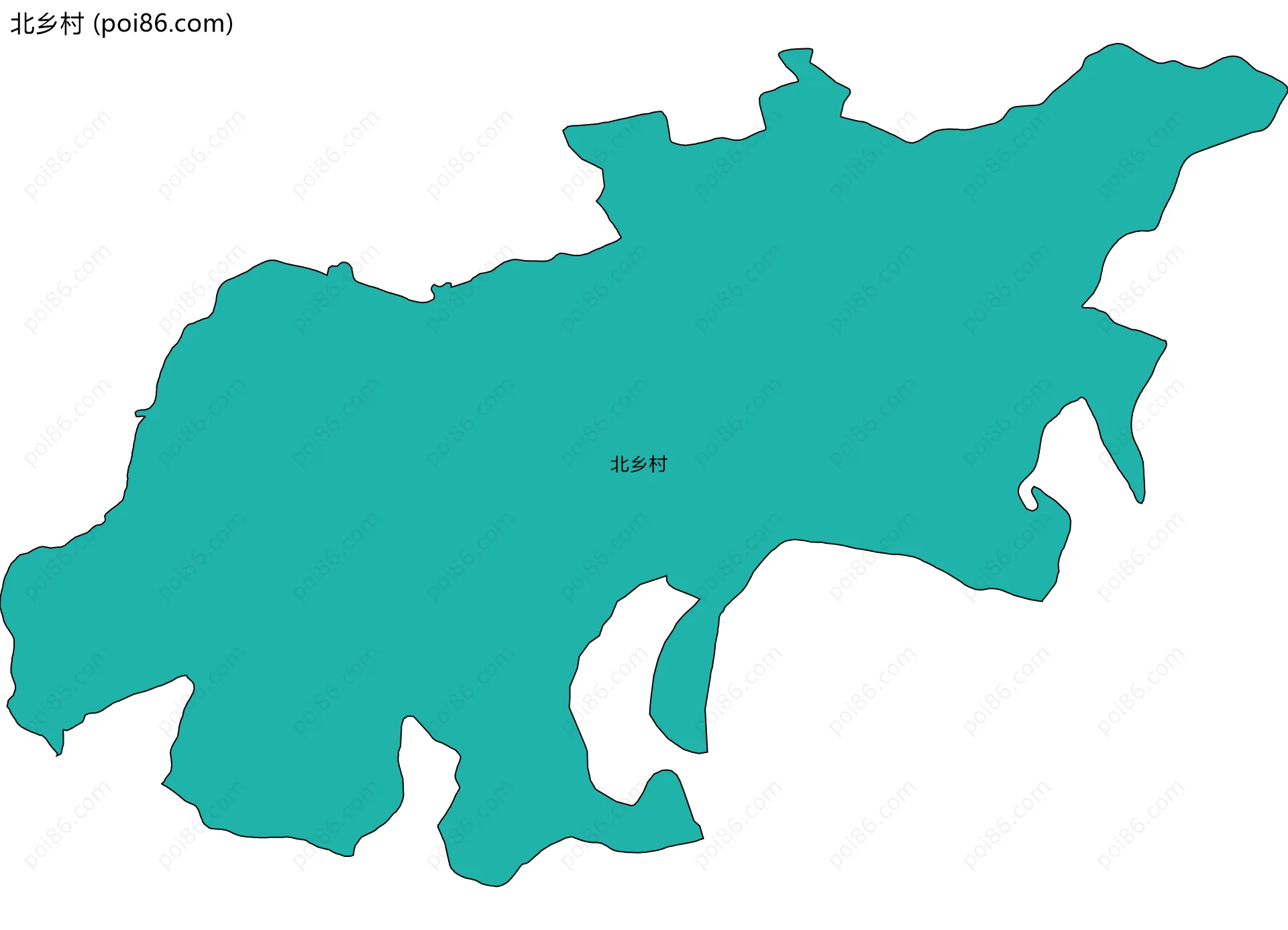 北乡村边界地图