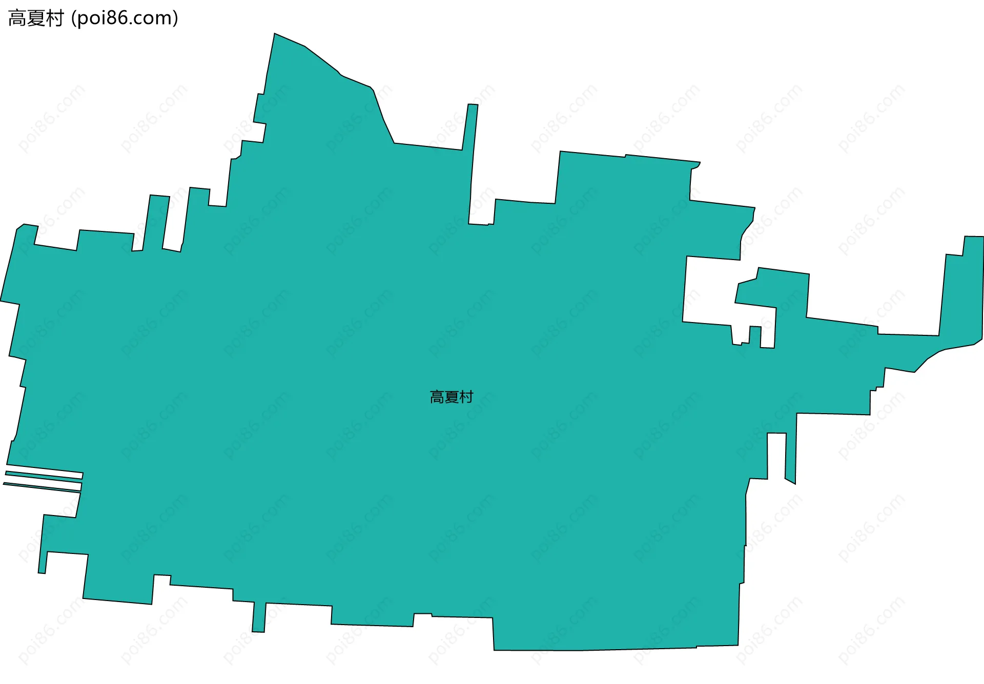 高夏村边界地图
