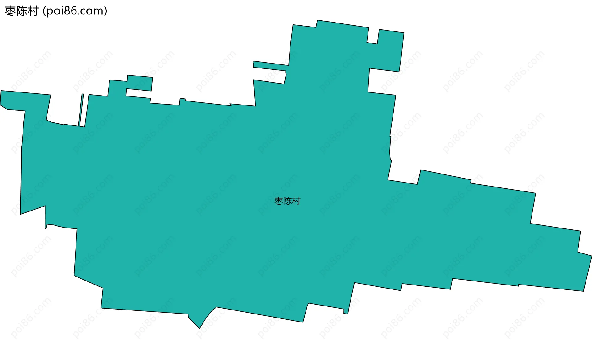 枣陈村边界地图