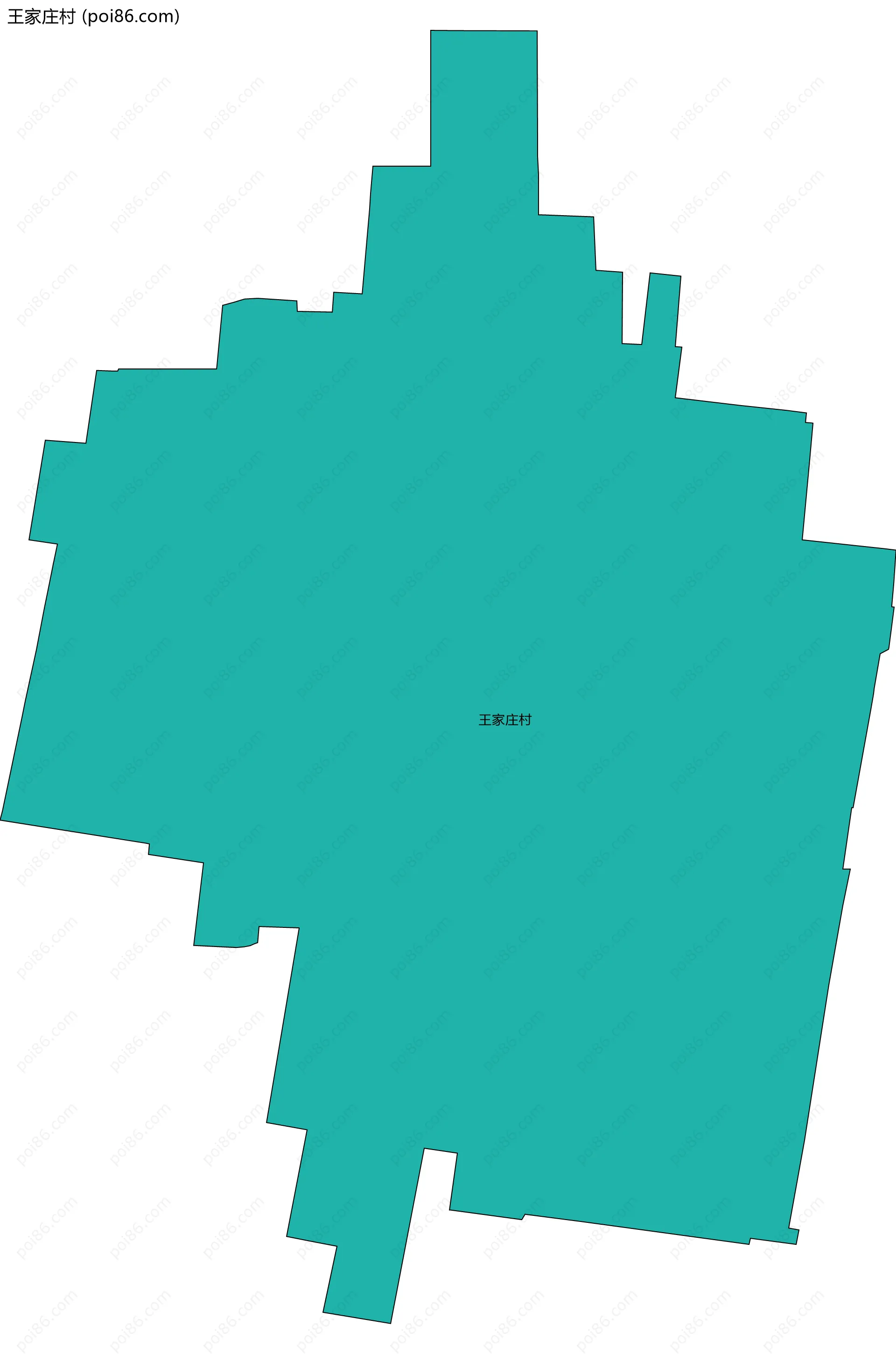 王家庄村边界地图