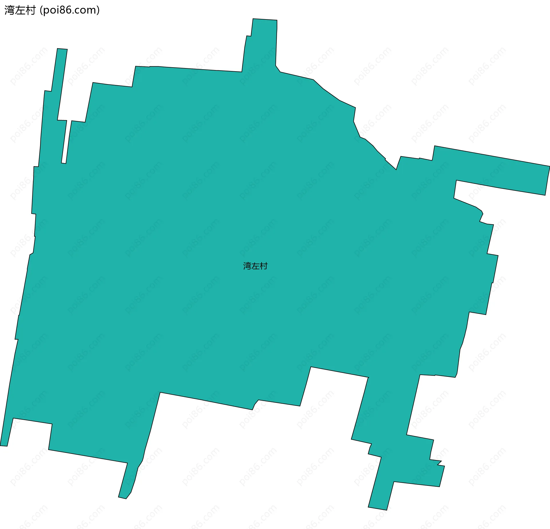 湾左村边界地图