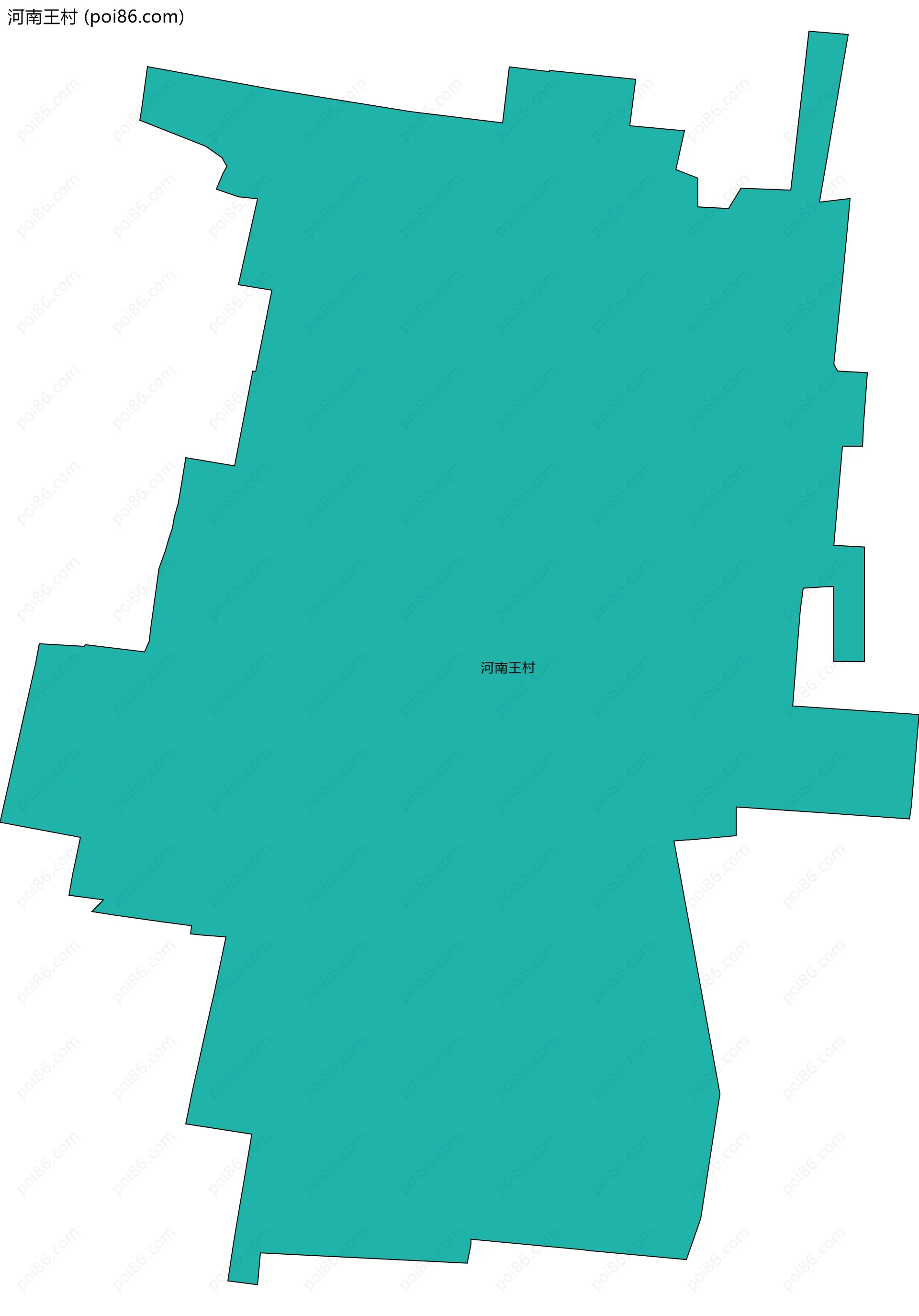 河南王村边界地图