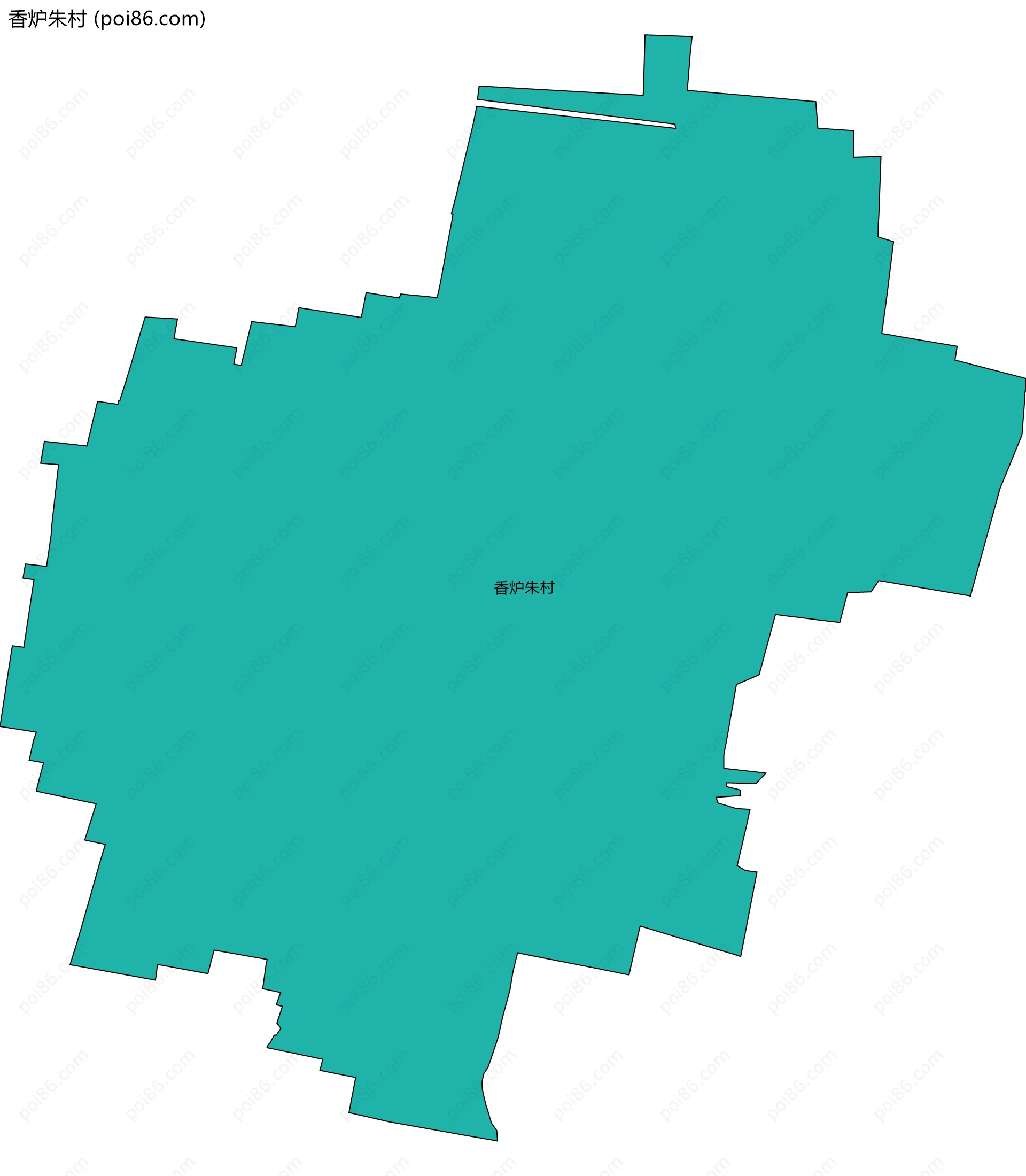 香炉朱村边界地图