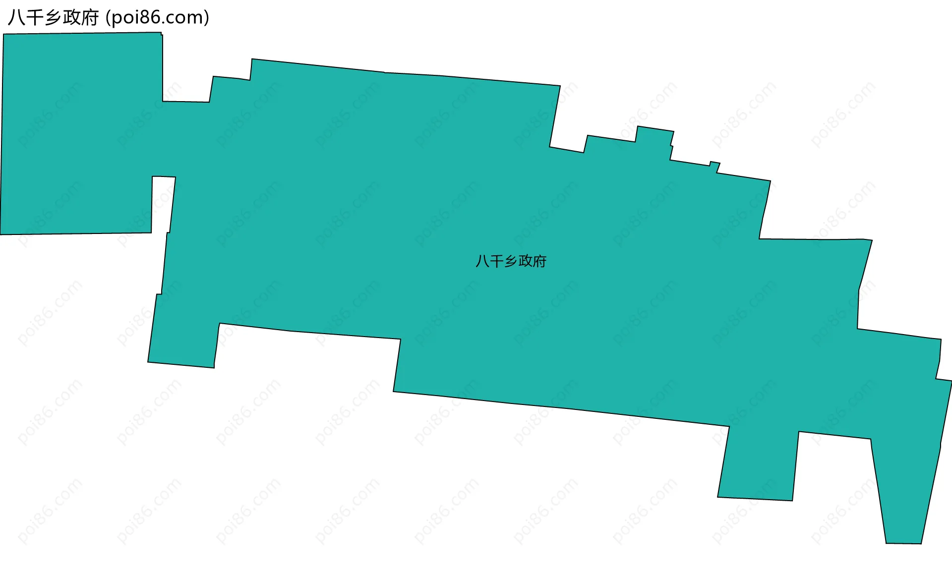 八千乡政府边界地图