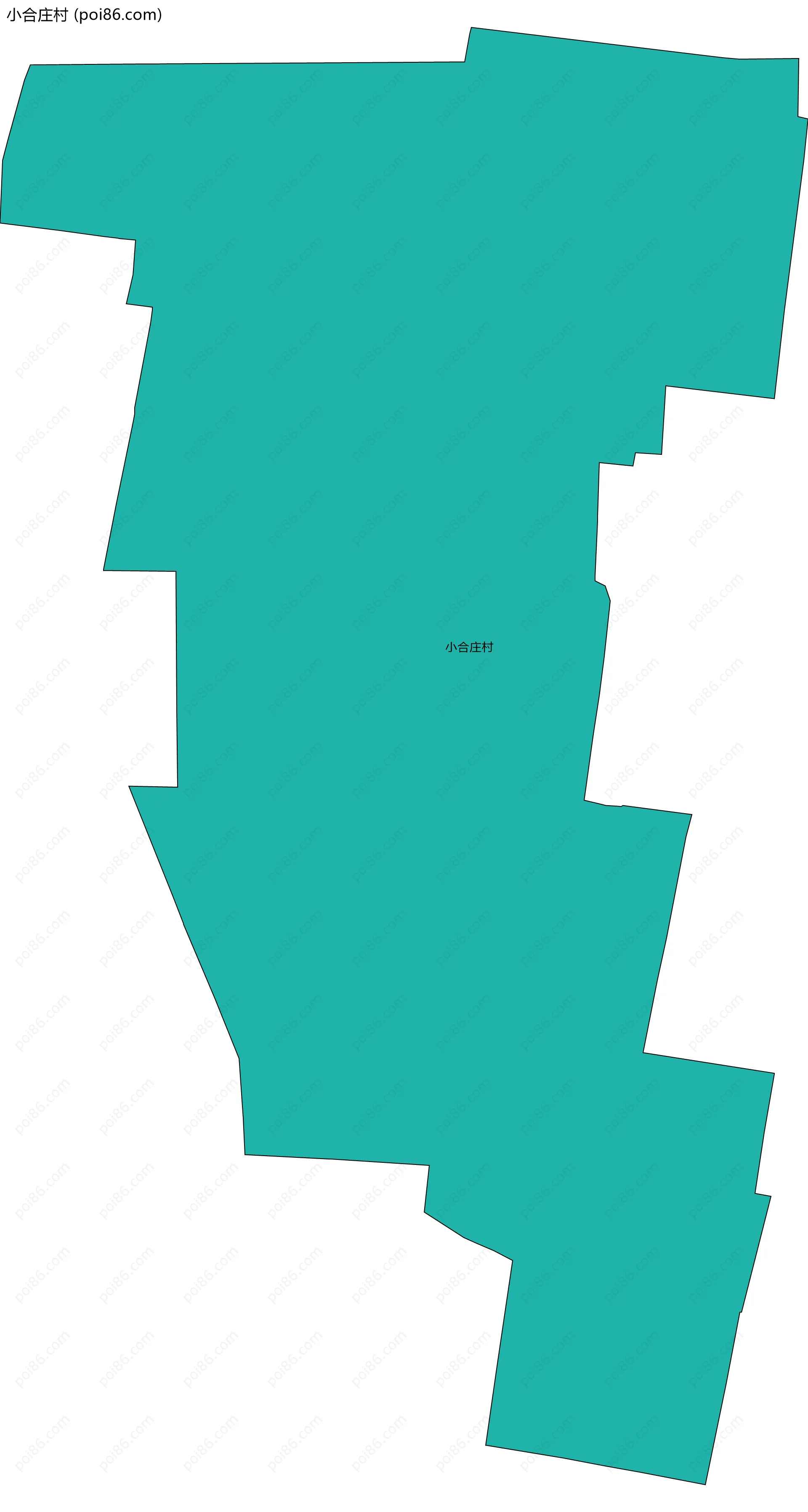 小合庄村边界地图