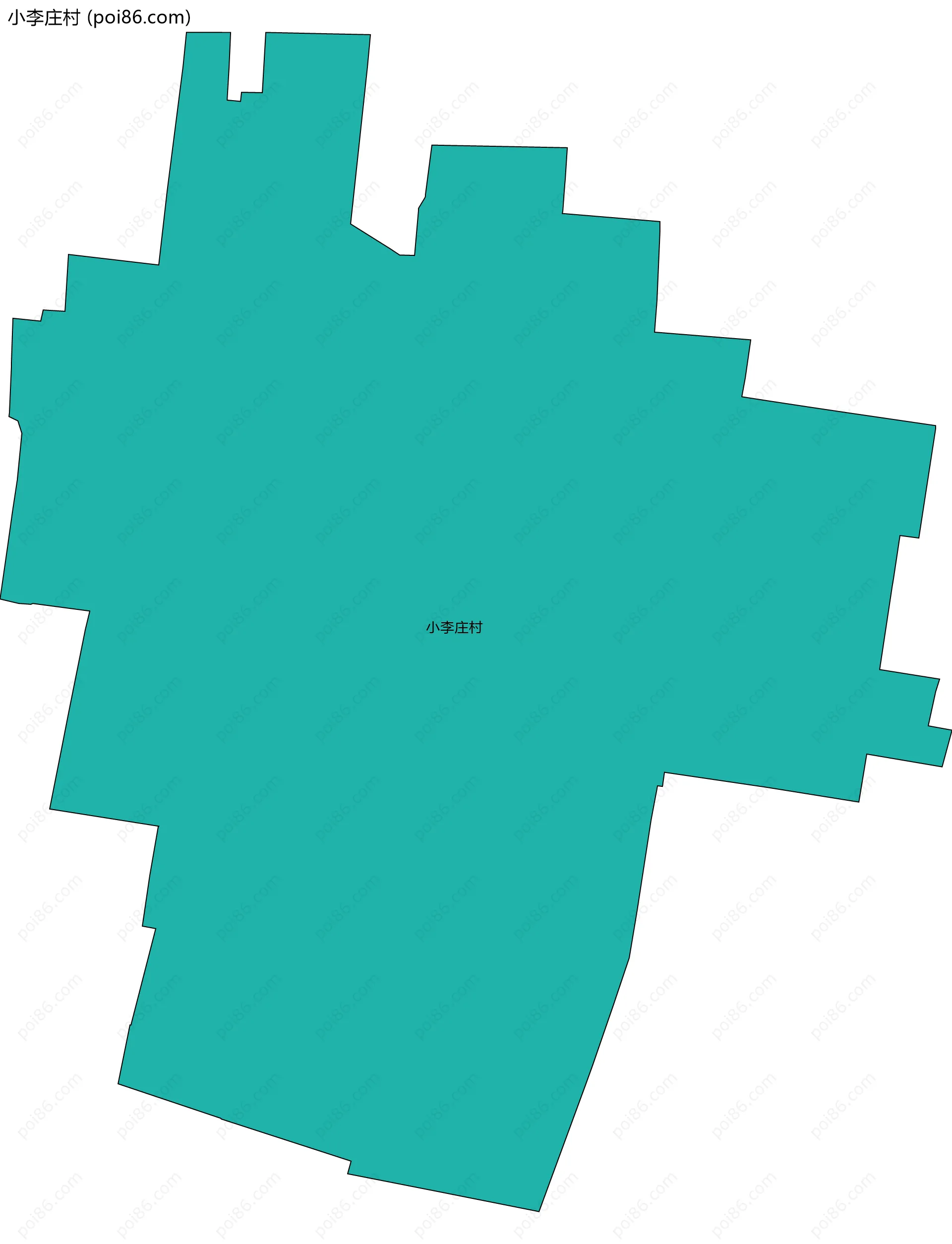 小李庄村边界地图