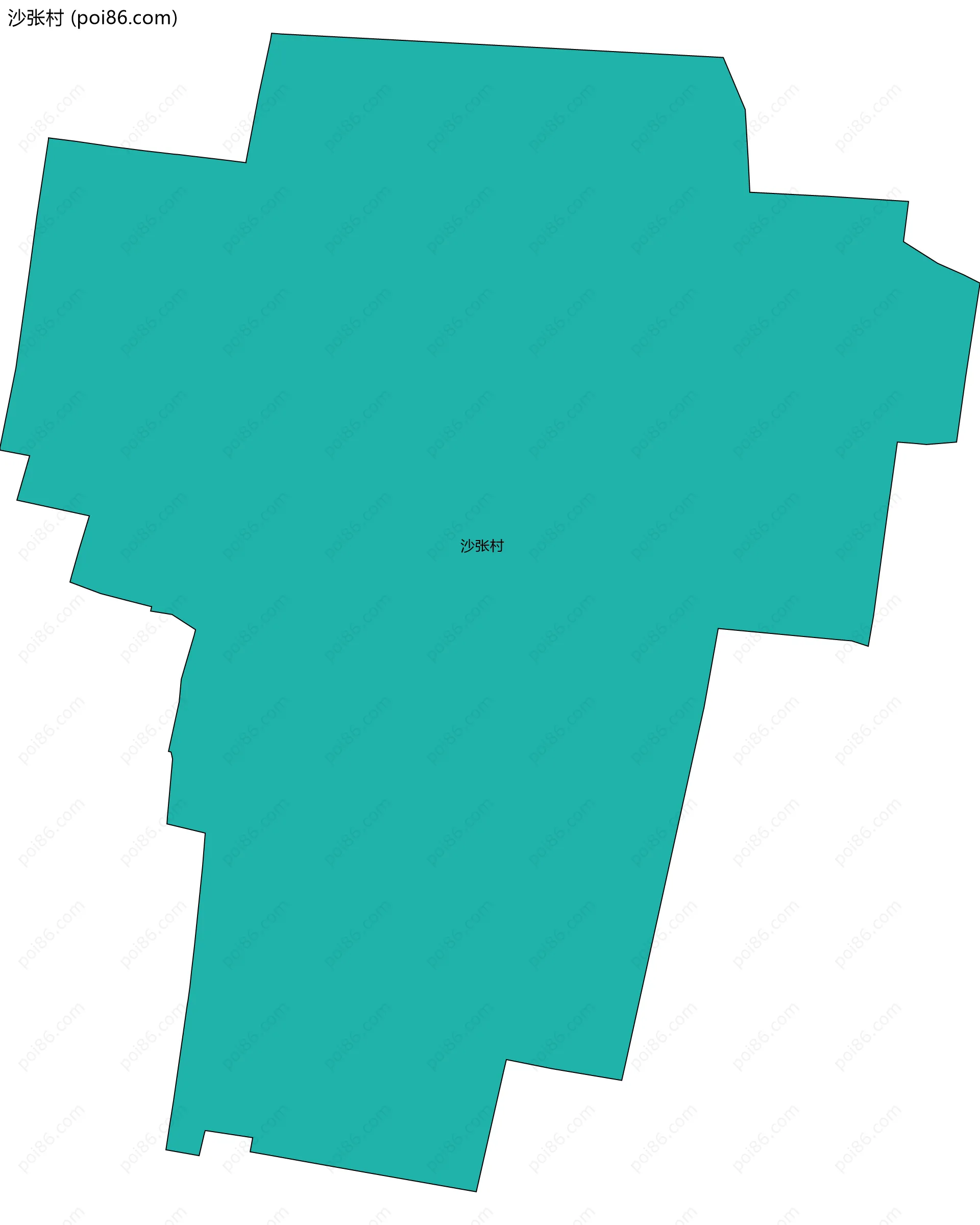 沙张村边界地图