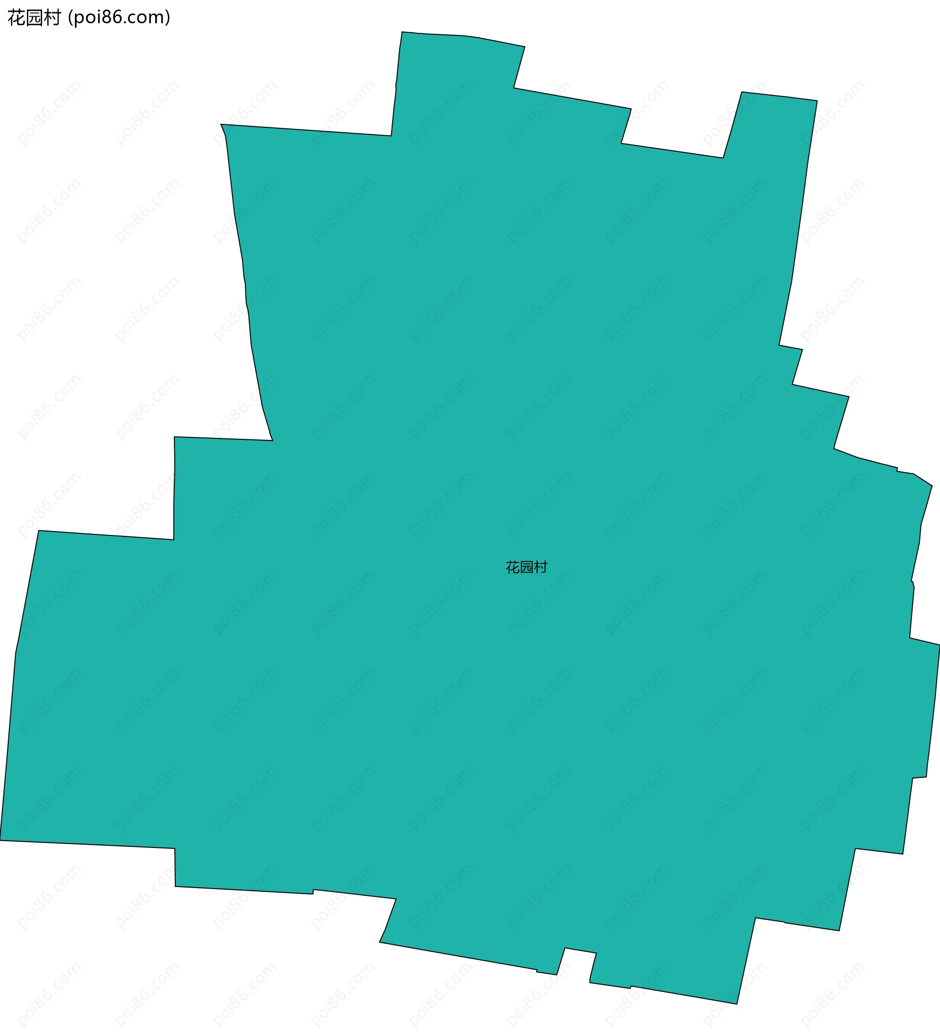 花园村边界地图