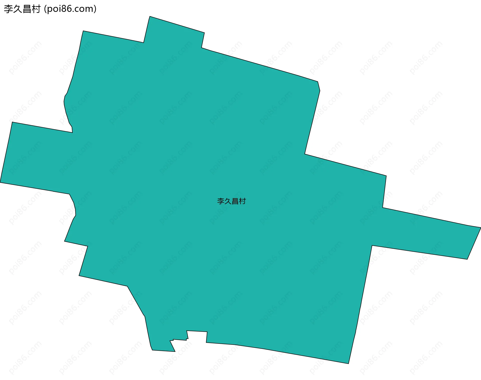 李久昌村边界地图