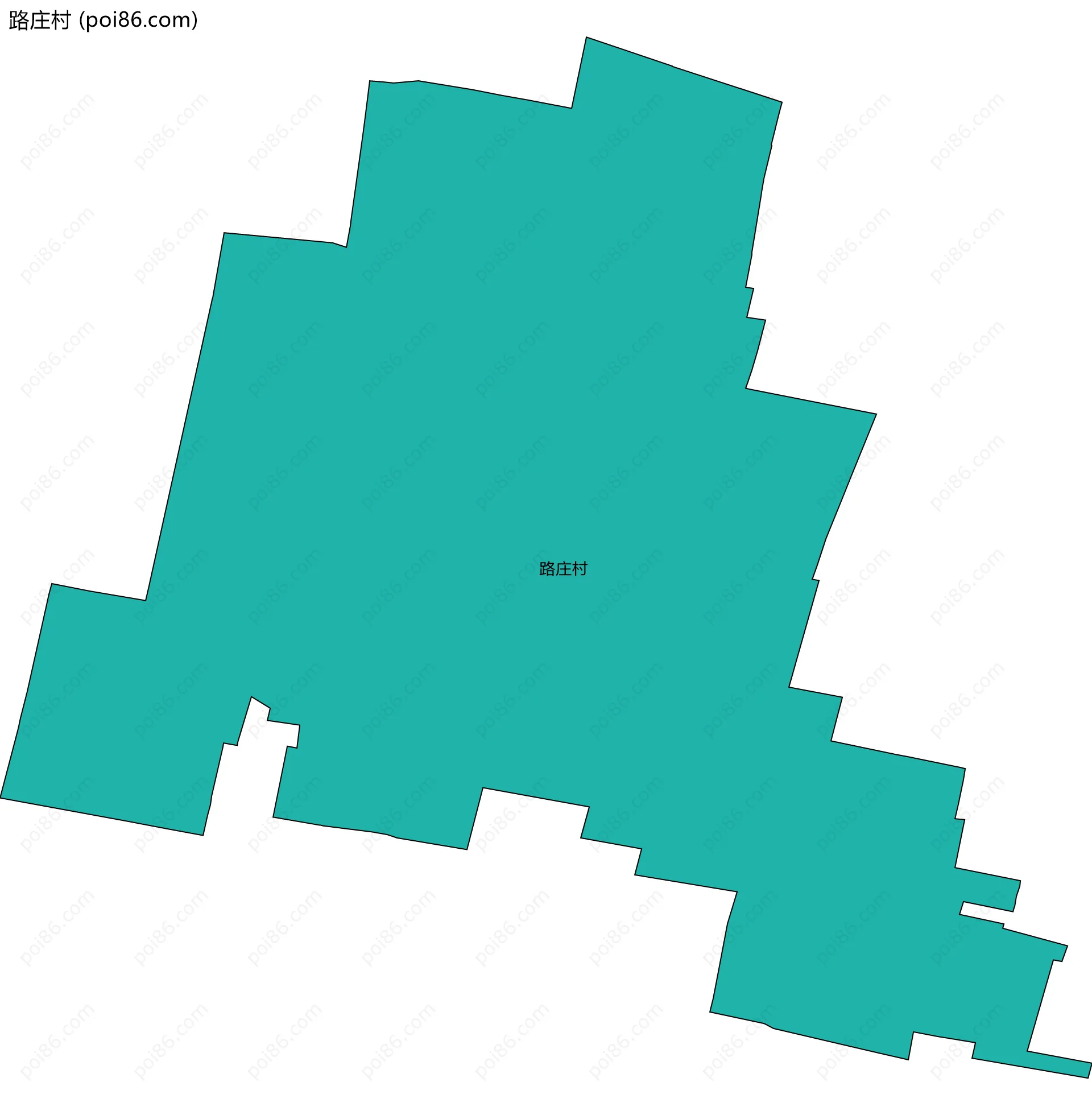 路庄村边界地图