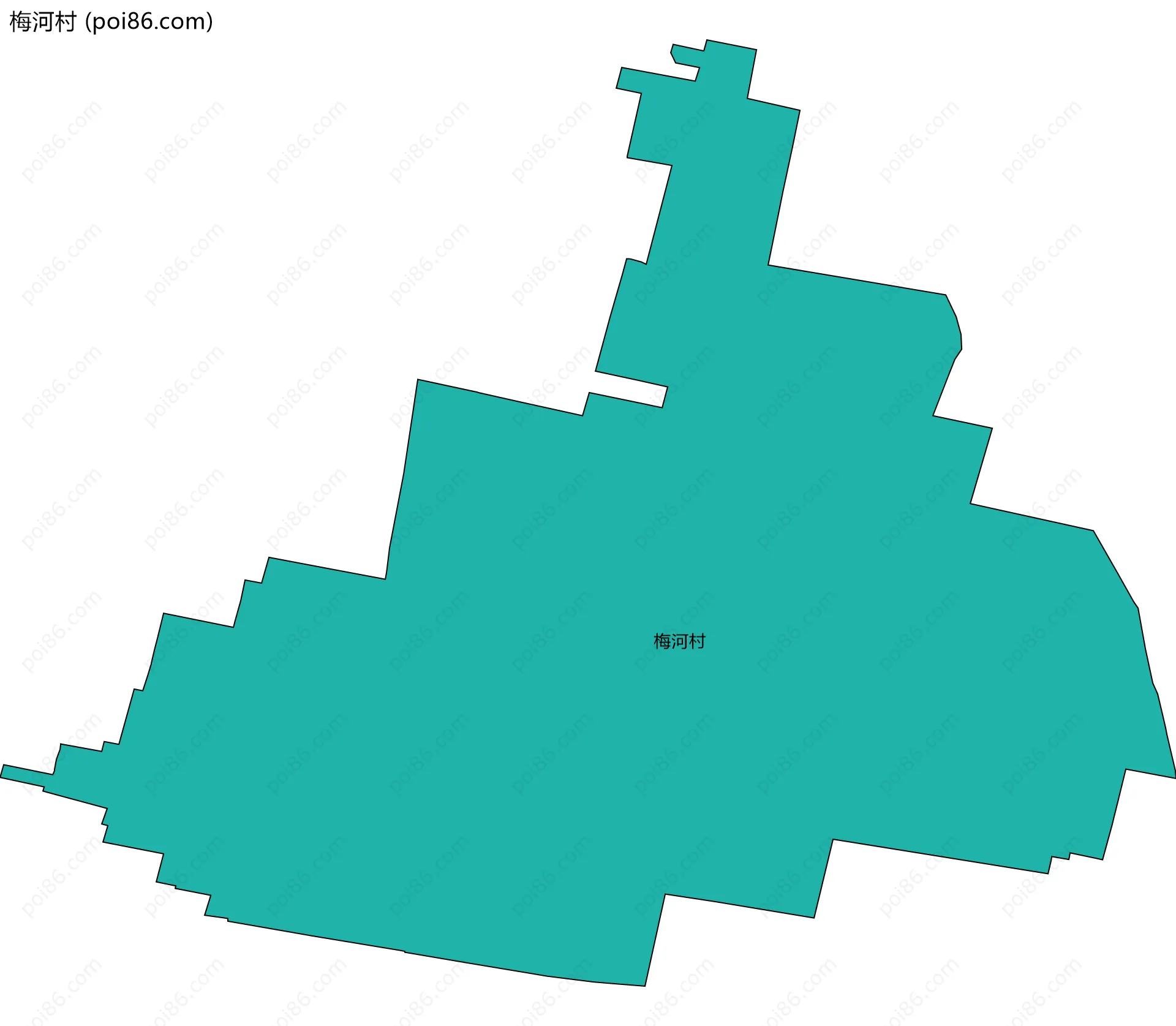梅河村边界地图