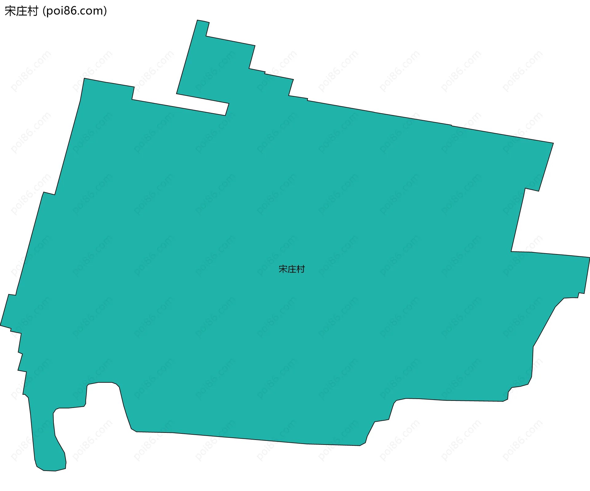 宋庄村边界地图