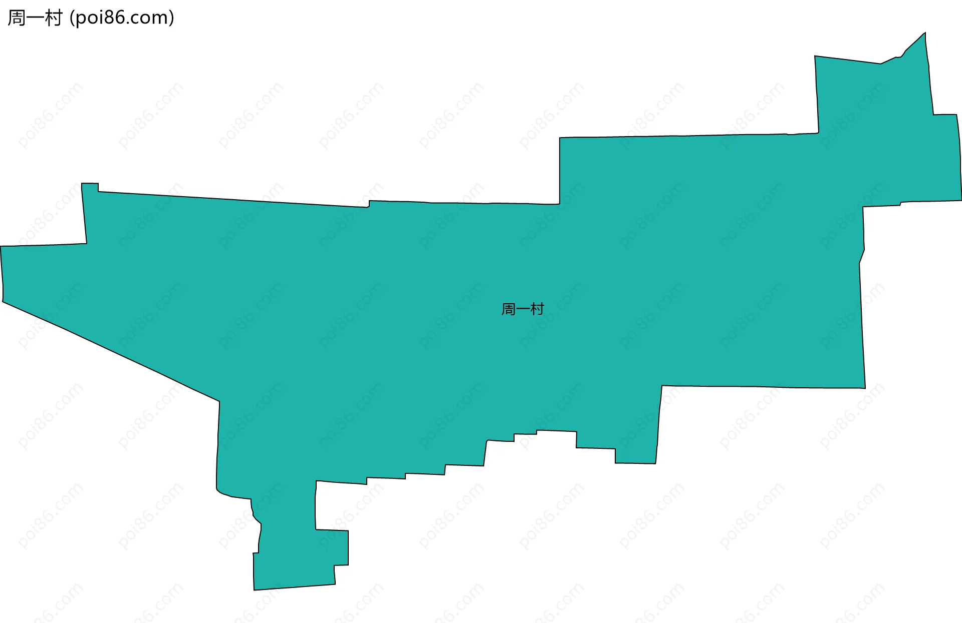 周一村边界地图