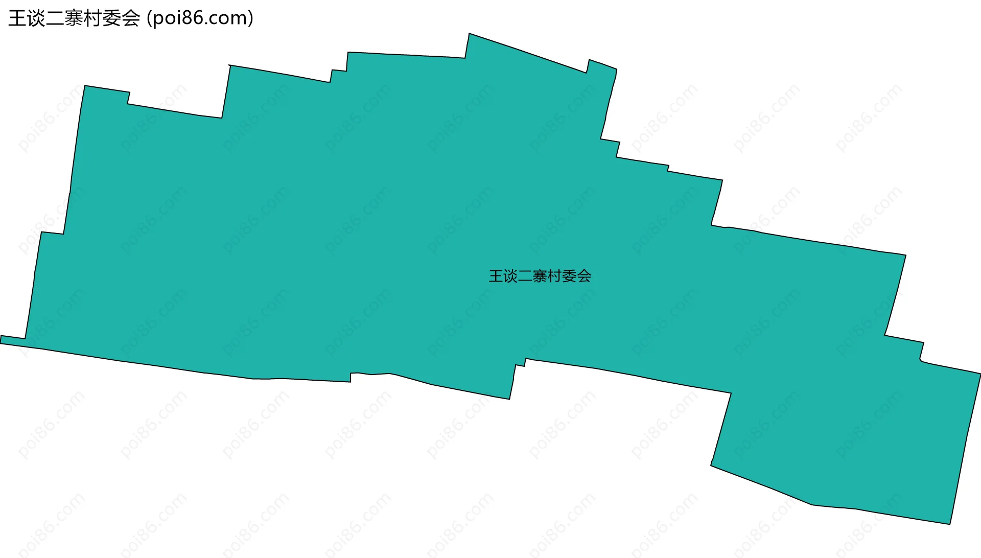 王谈二寨村委会边界地图