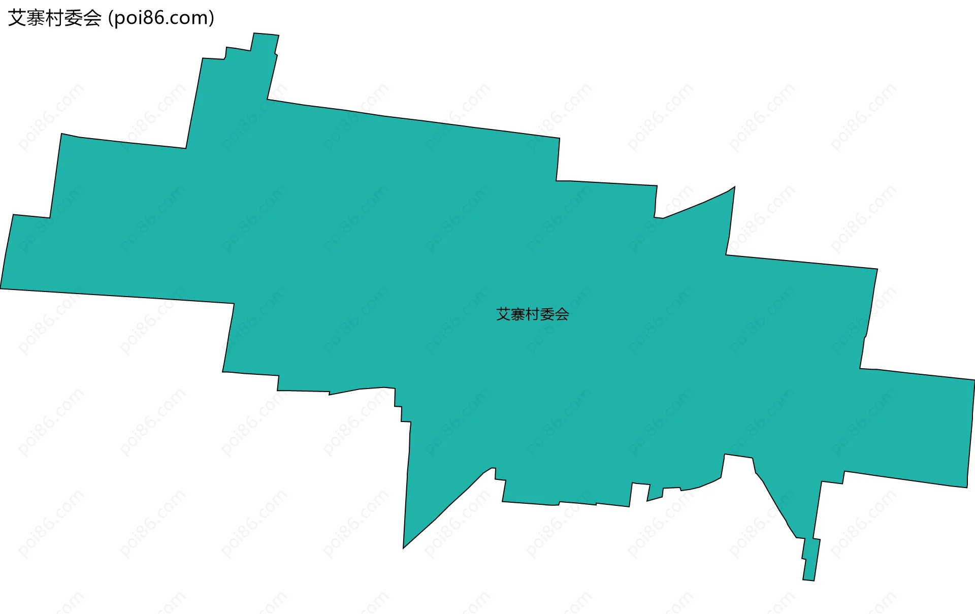 艾寨村委会边界地图