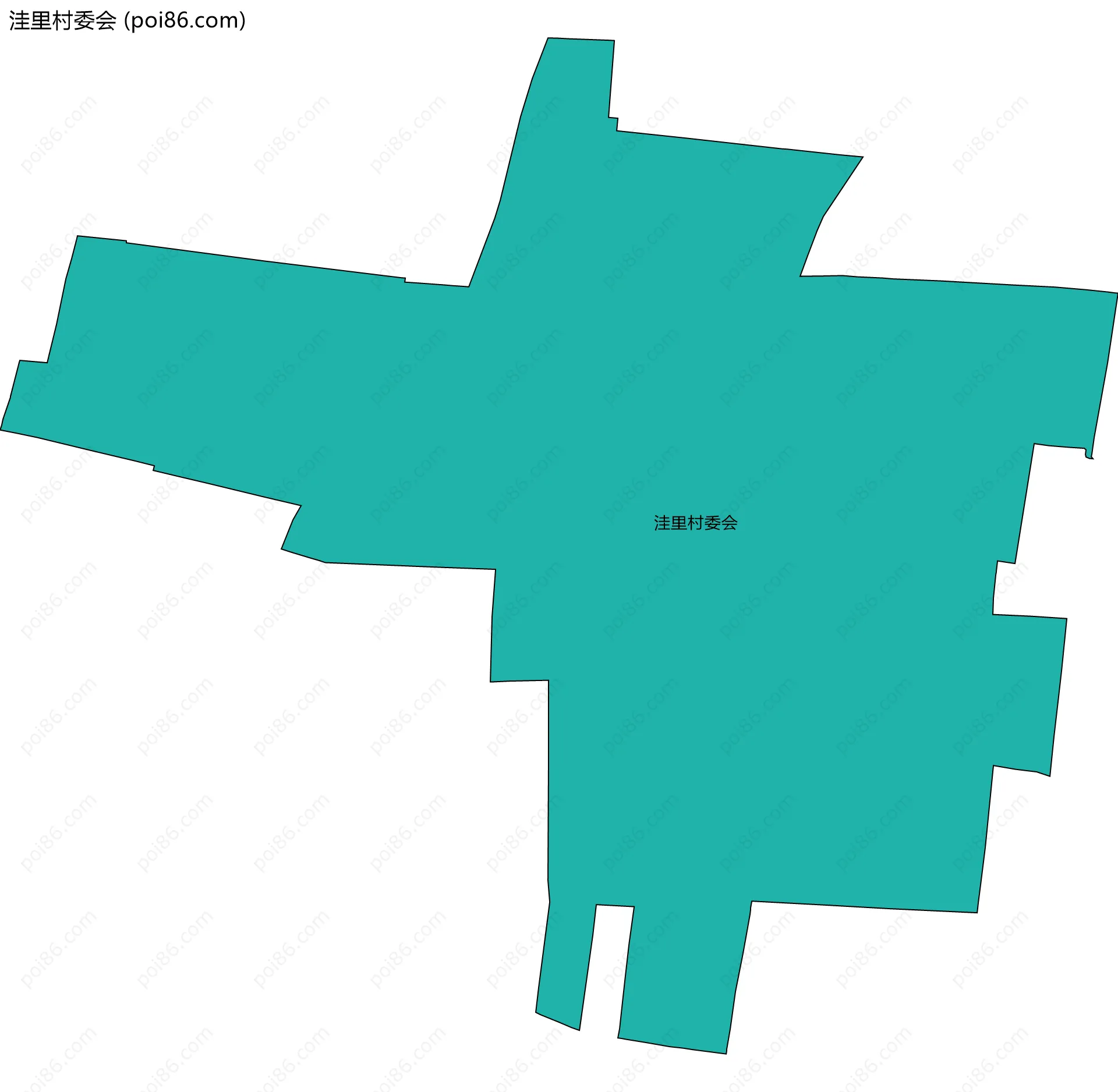 洼里村委会边界地图
