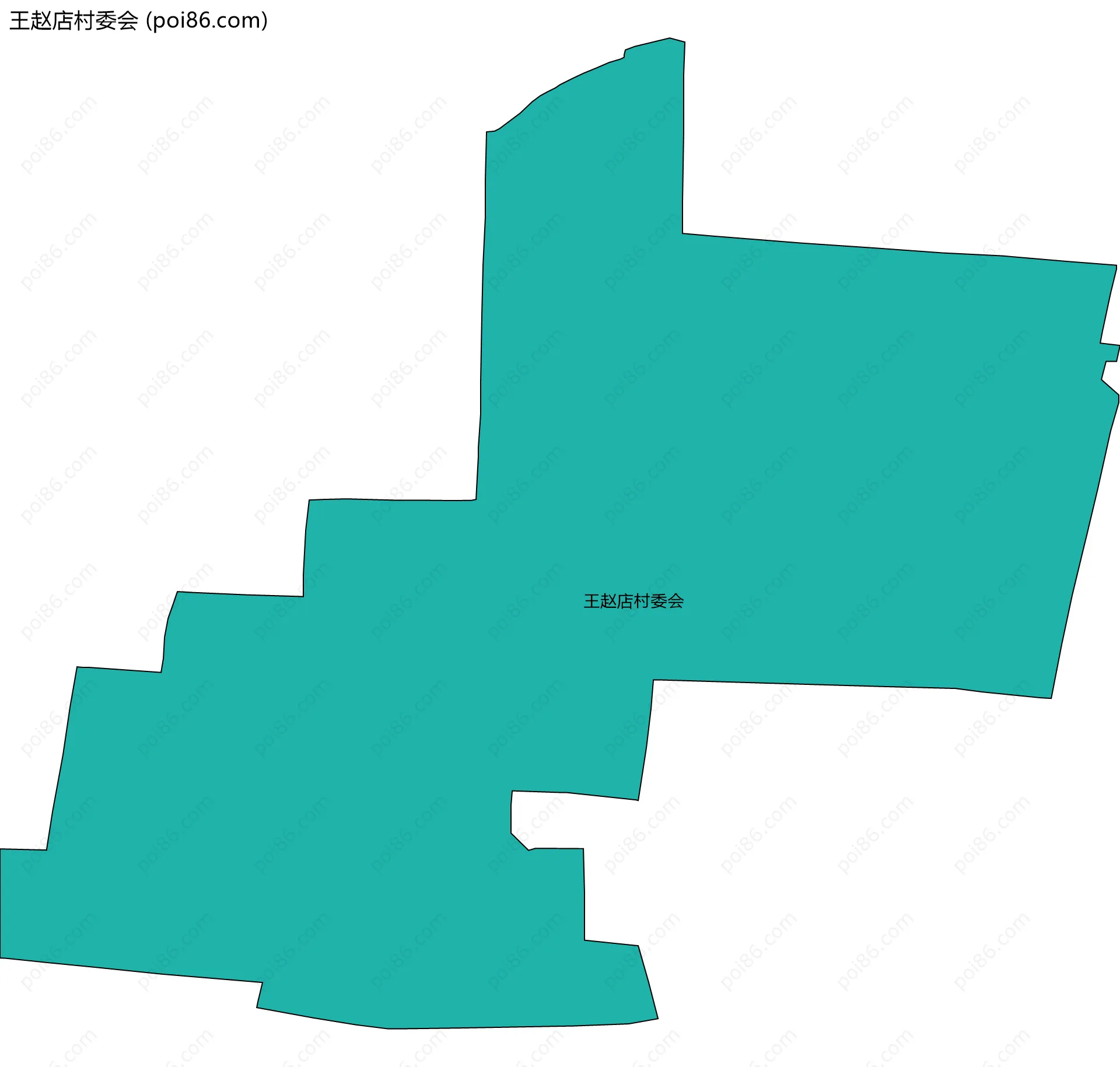 王赵店村委会边界地图