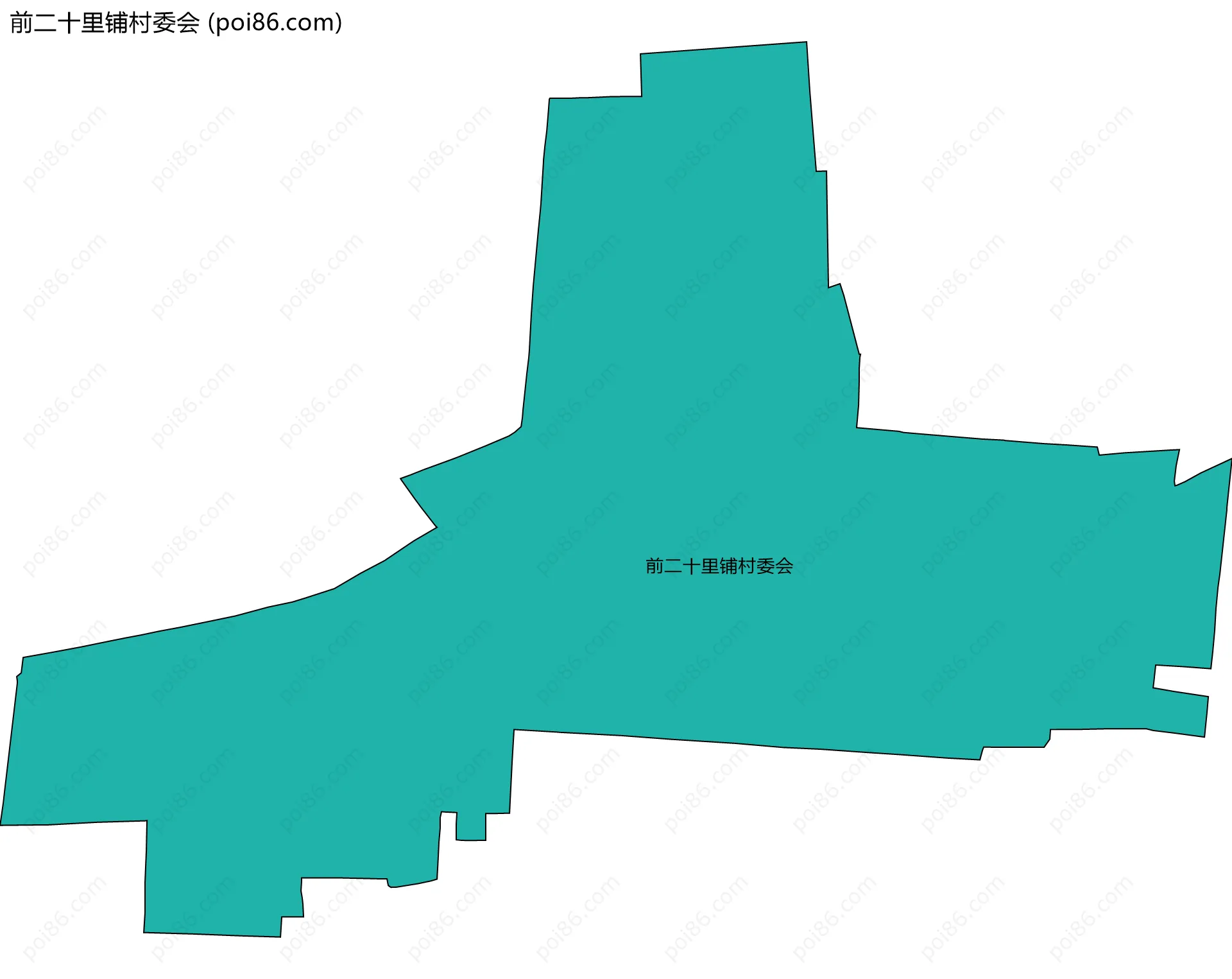 前二十里铺村委会边界地图