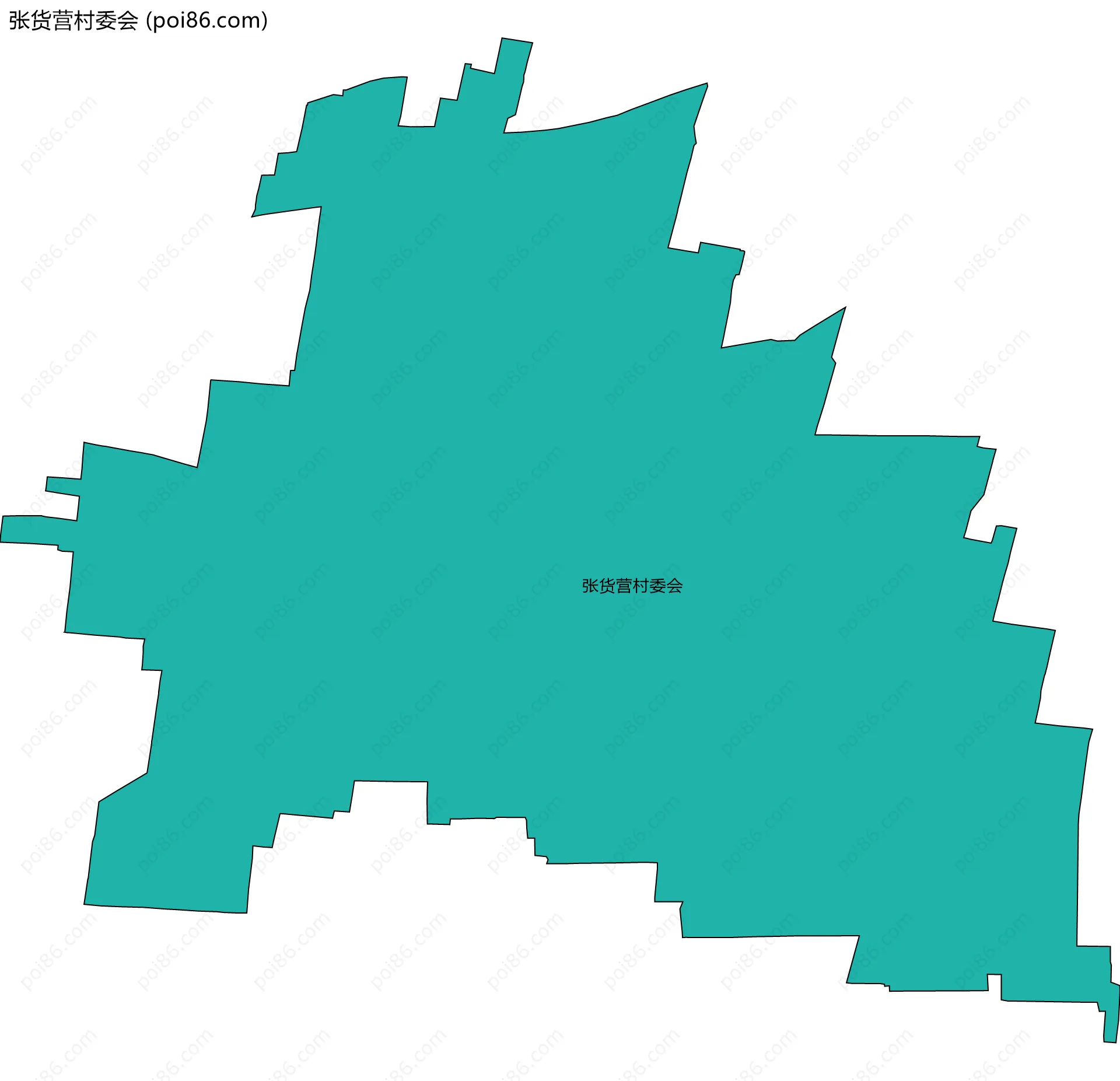 张货营村委会边界地图