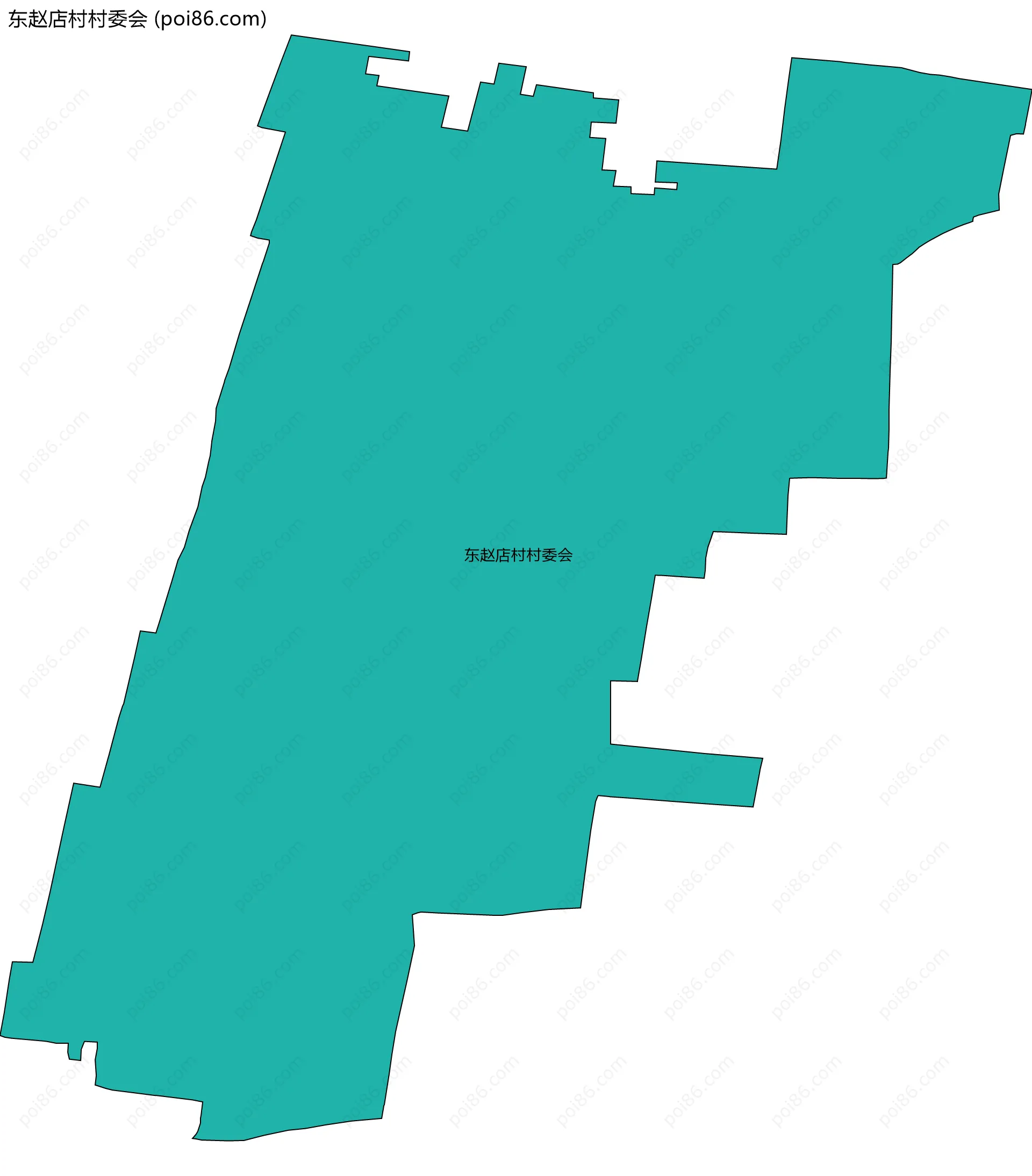 东赵店村村委会边界地图