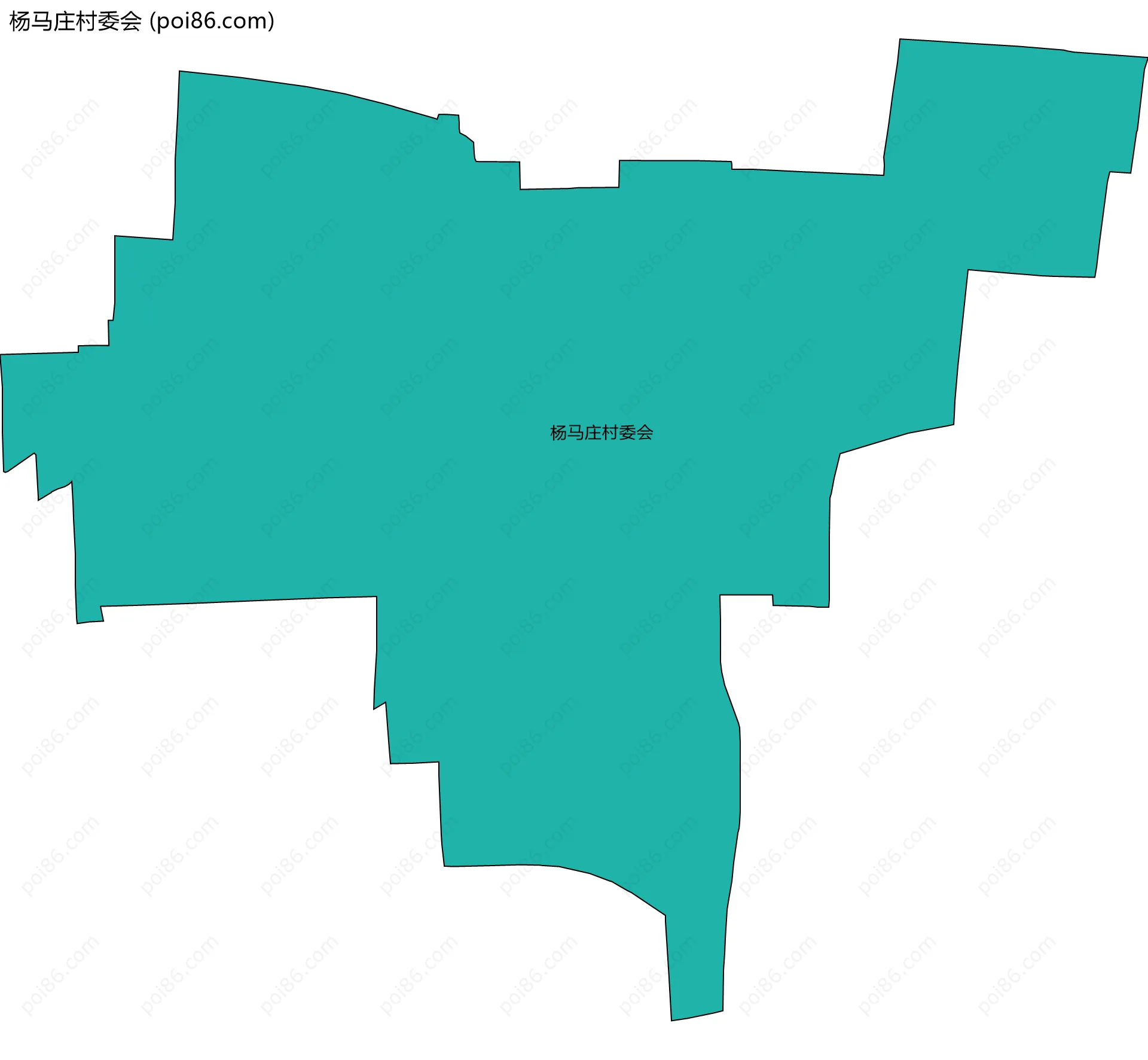 杨马庄村委会边界地图