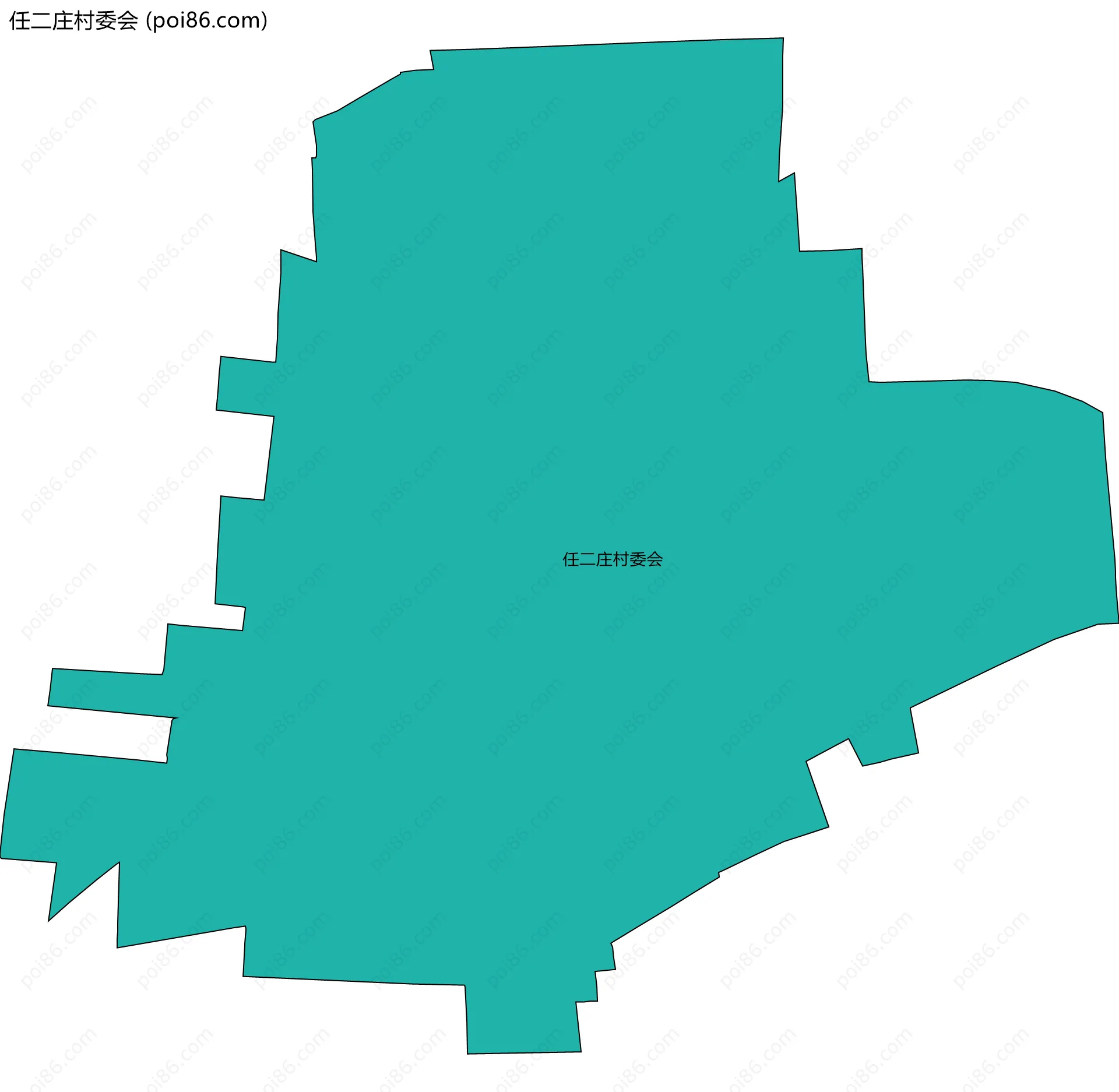 任二庄村委会边界地图