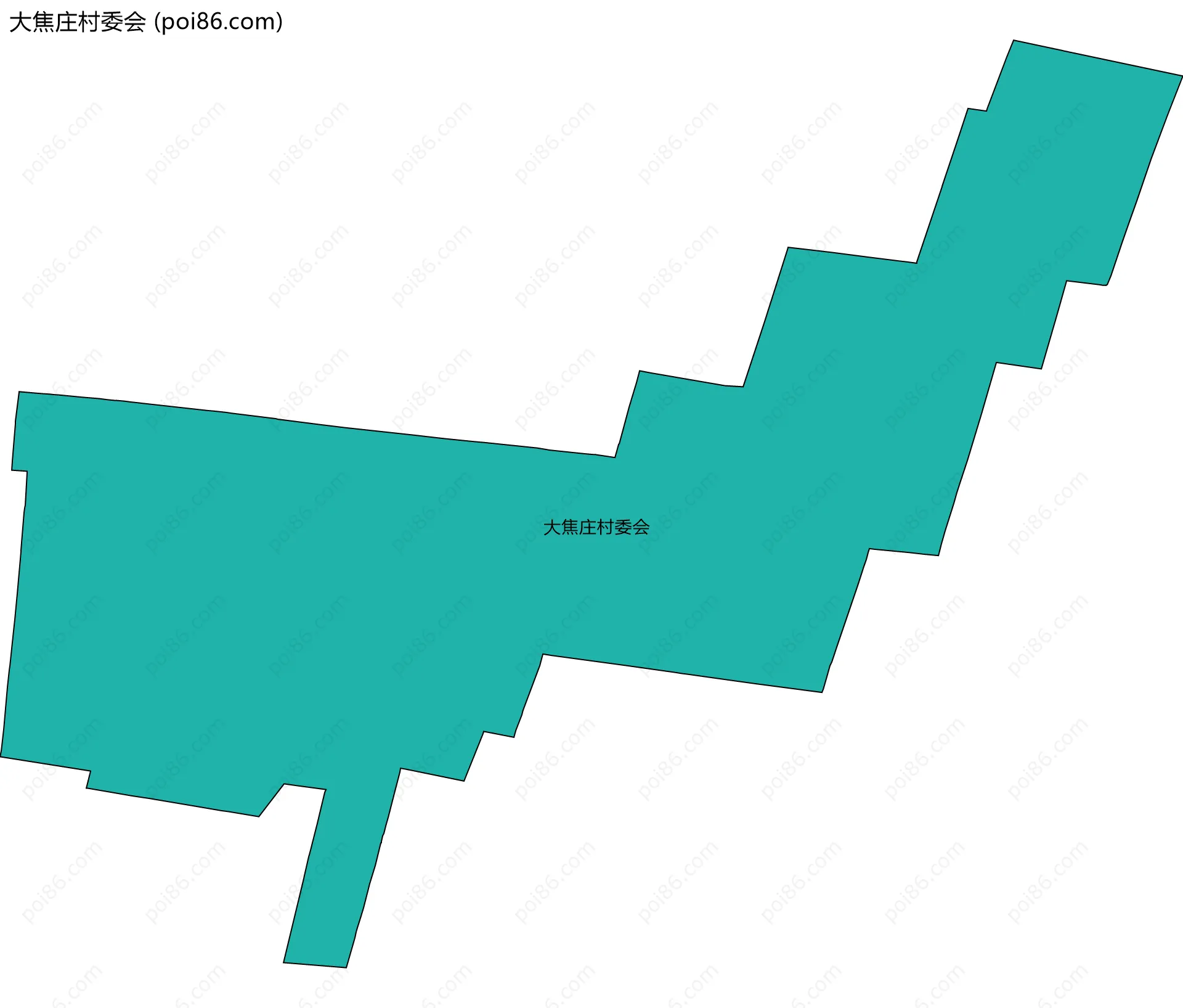 大焦庄村委会边界地图