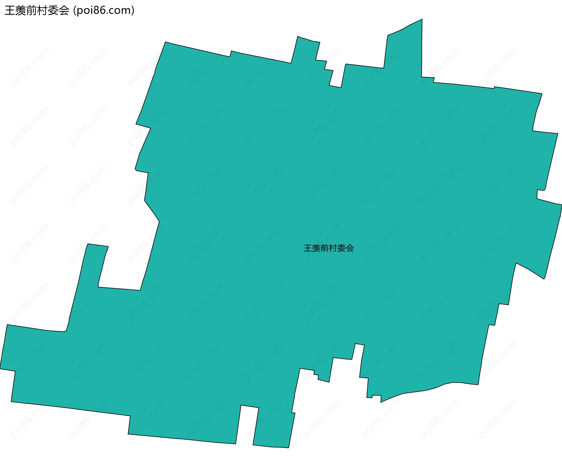 王羡前村委会边界地图