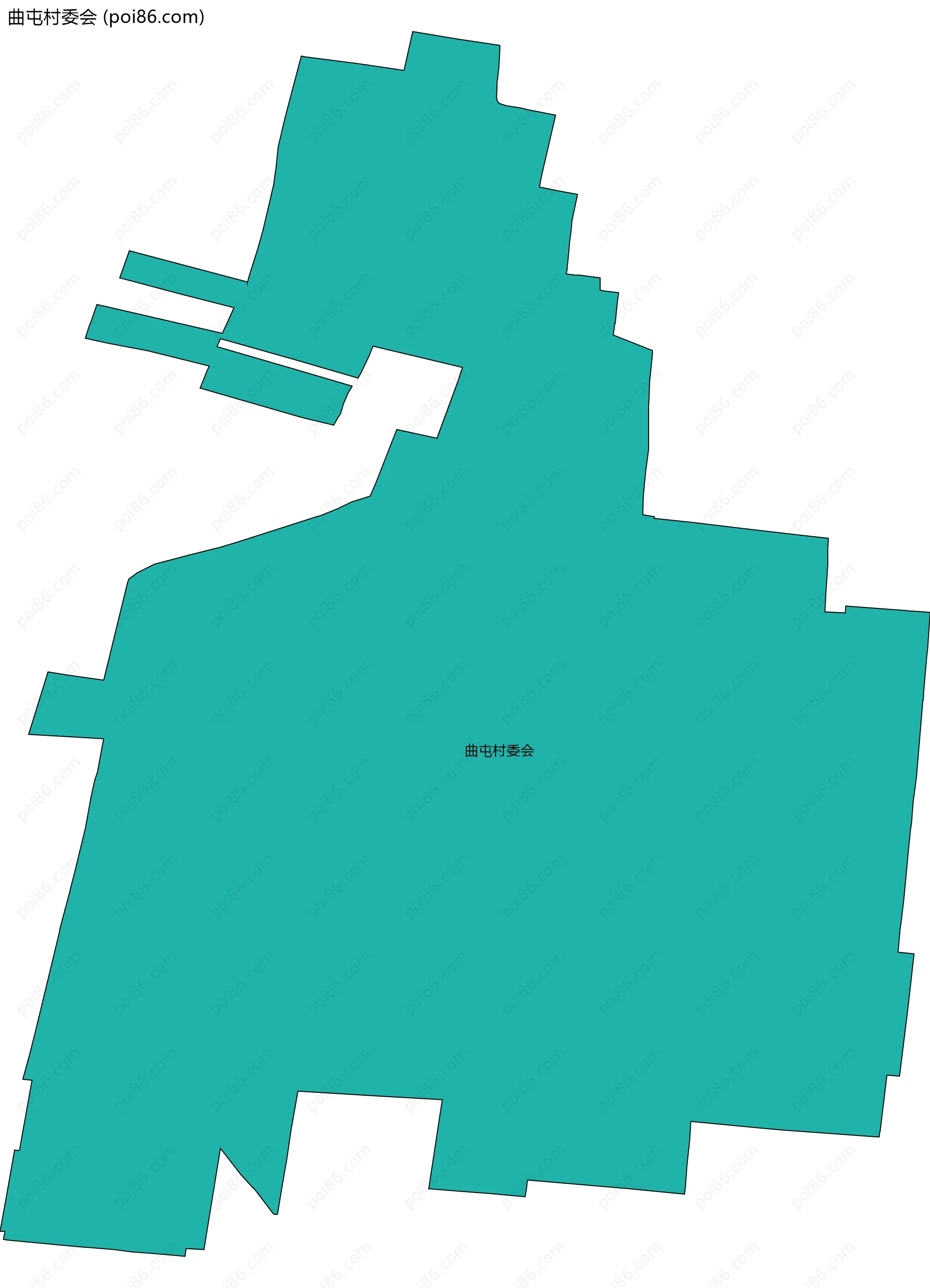 曲屯村委会边界地图