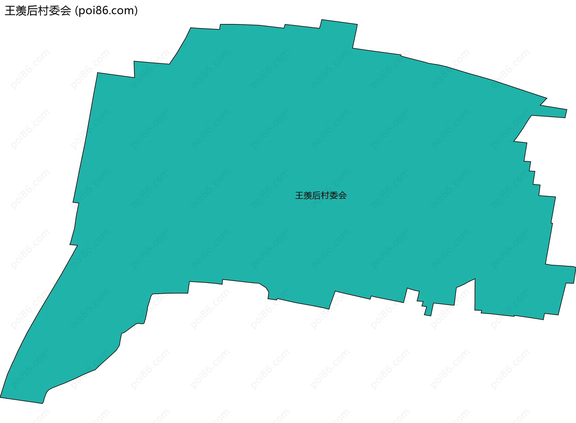 王羡后村委会边界地图