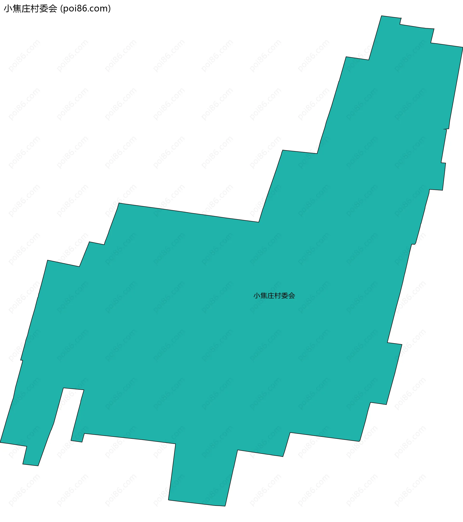 小焦庄村委会边界地图