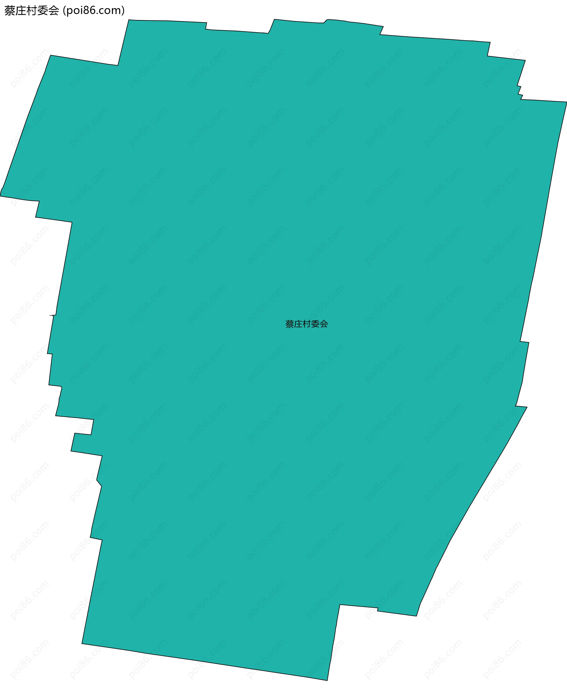 蔡庄村委会边界地图