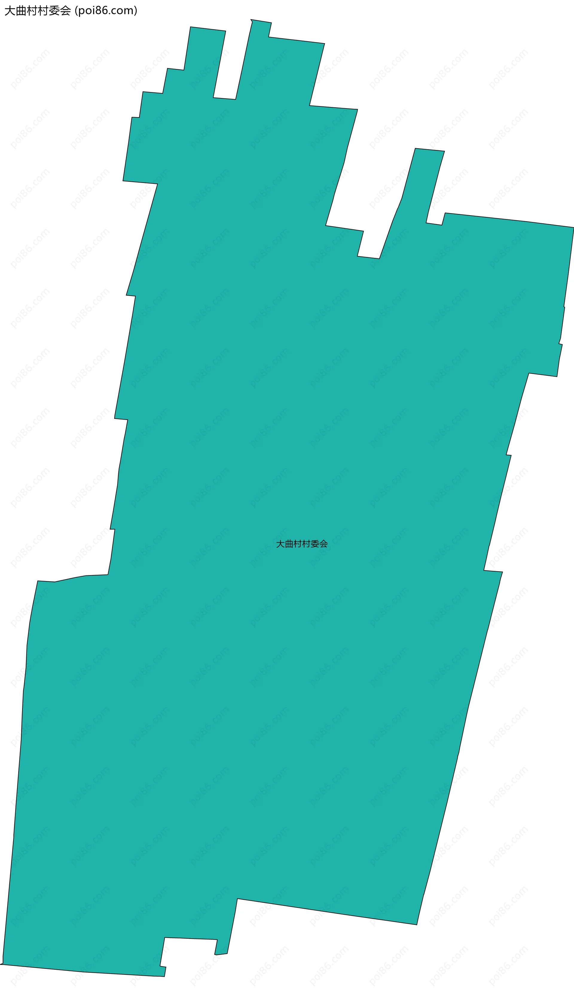大曲村村委会边界地图