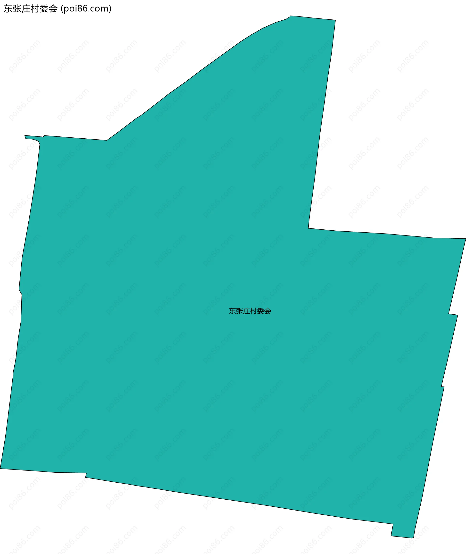 东张庄村委会边界地图