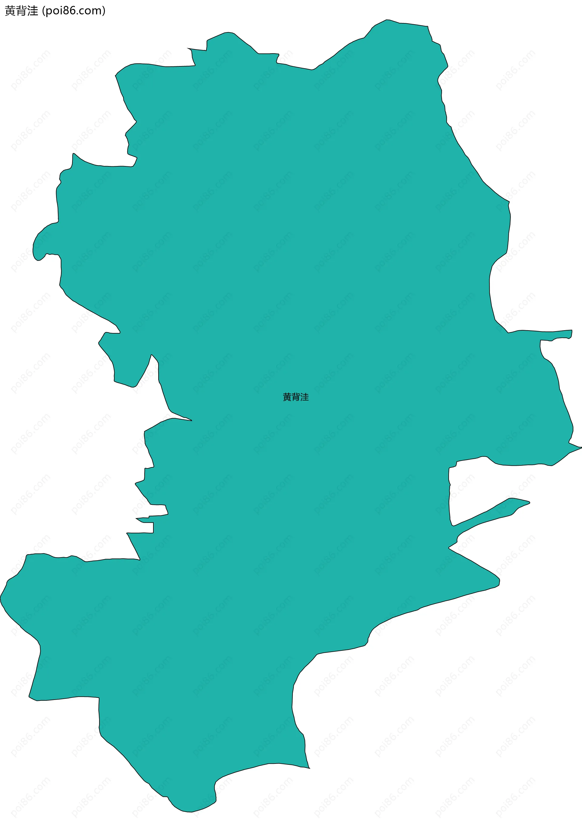 黄背洼边界地图