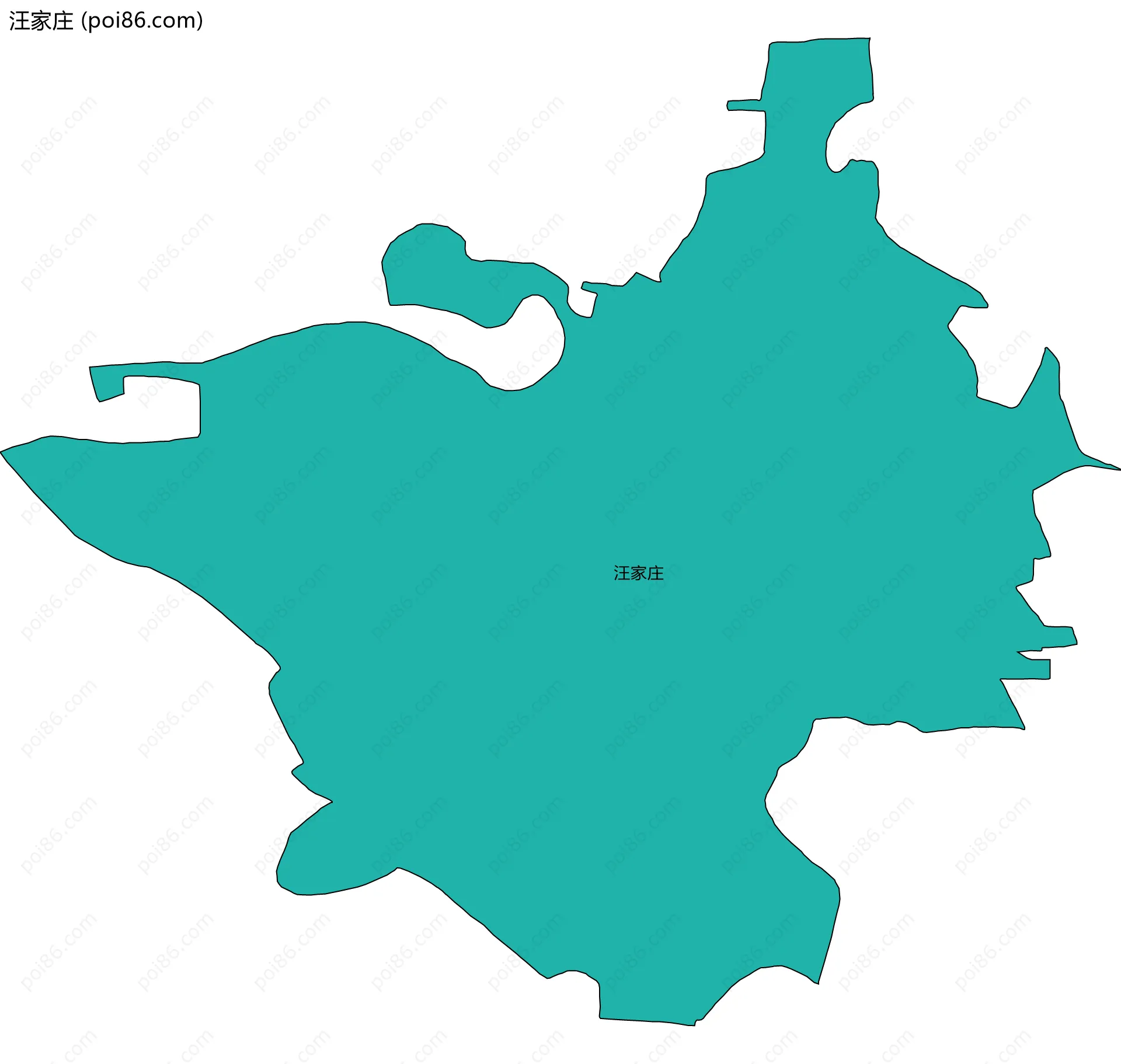 汪家庄边界地图