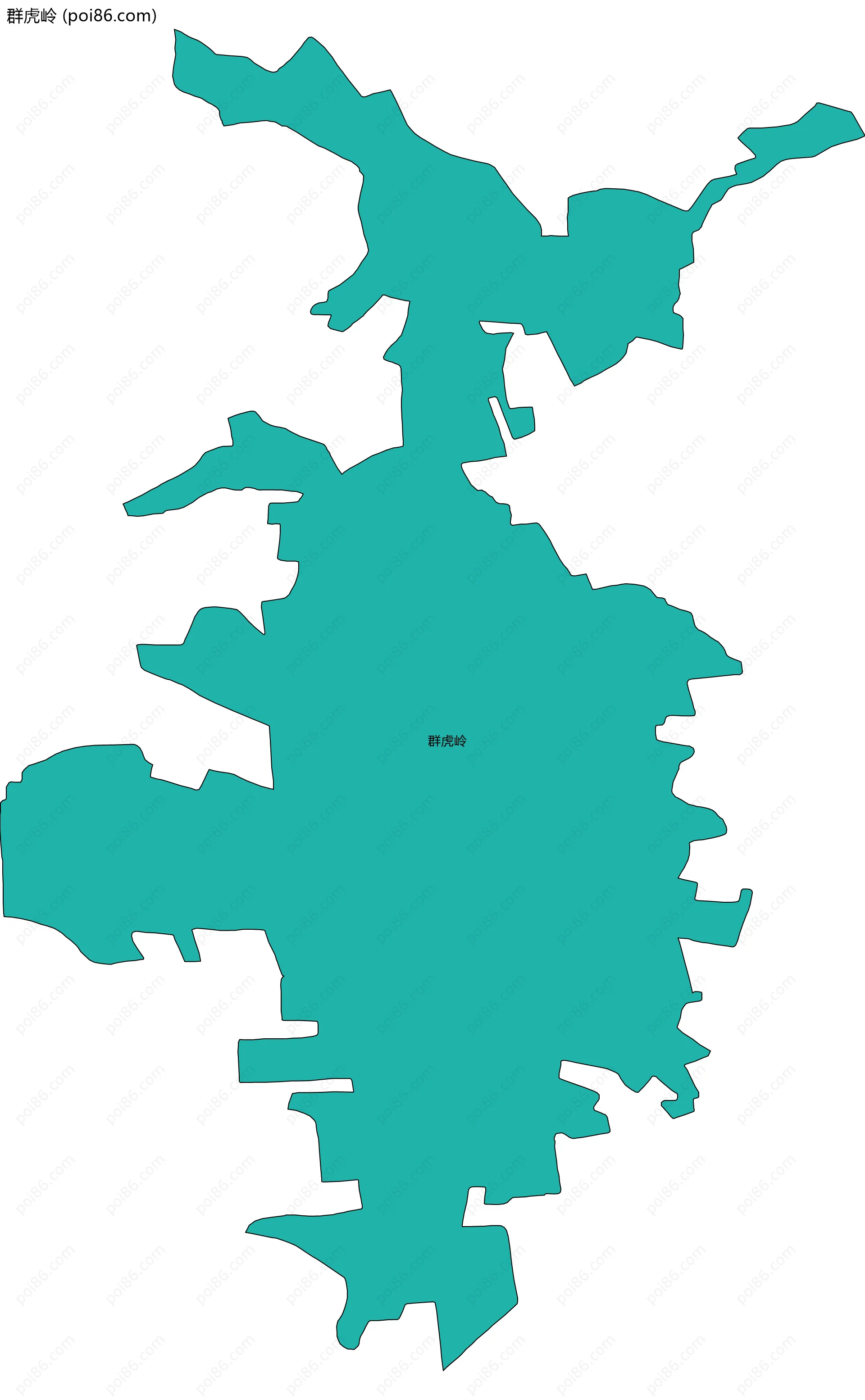 群虎岭边界地图