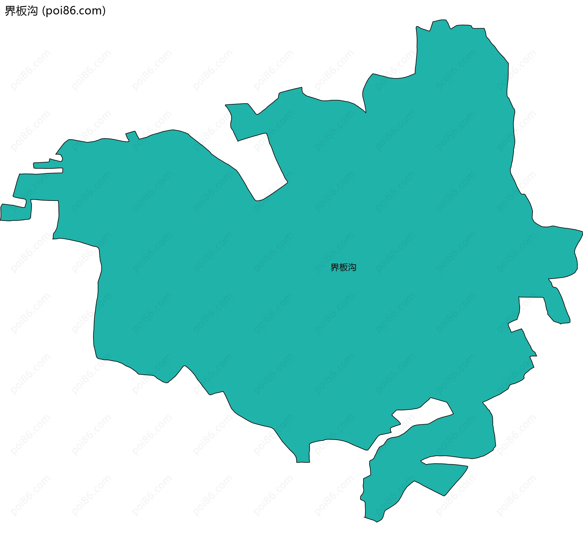 界板沟边界地图