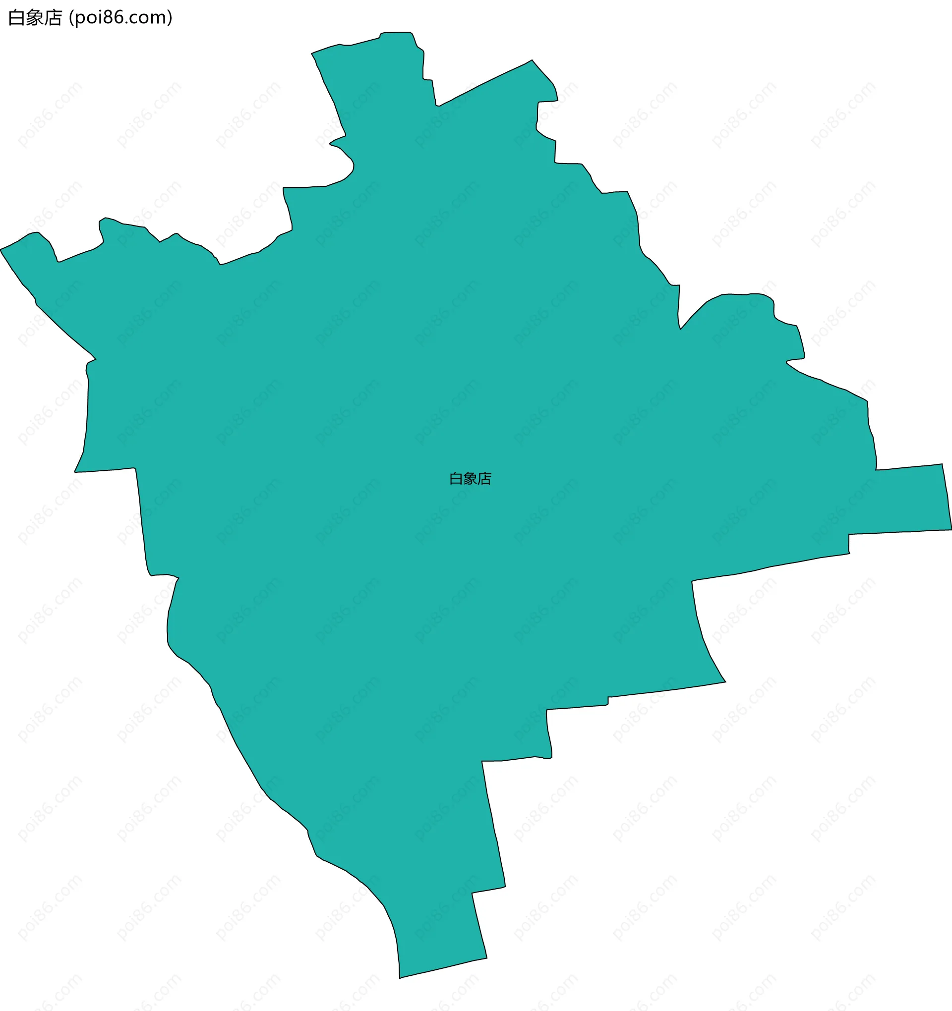 白象店边界地图