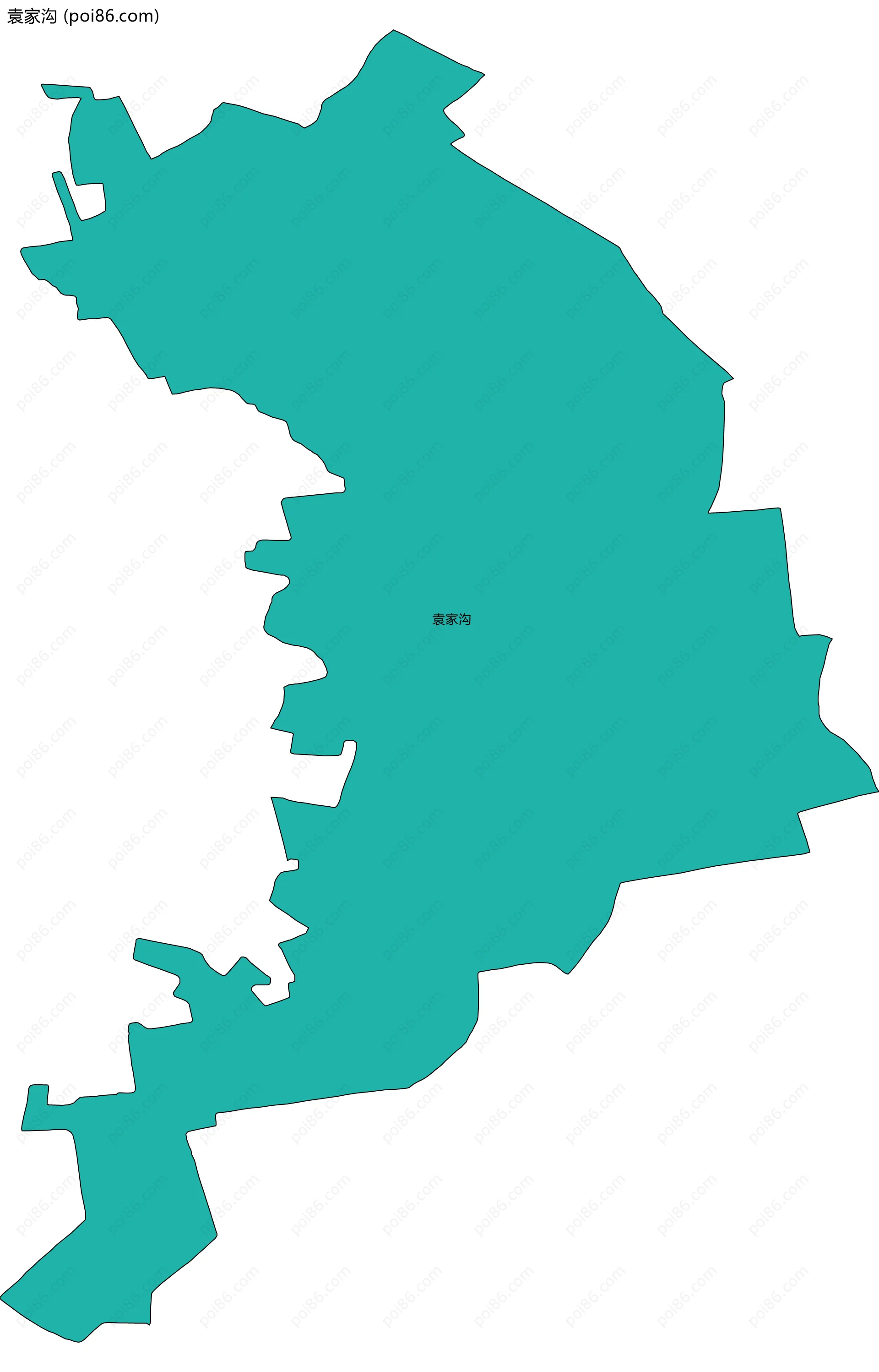 袁家沟边界地图