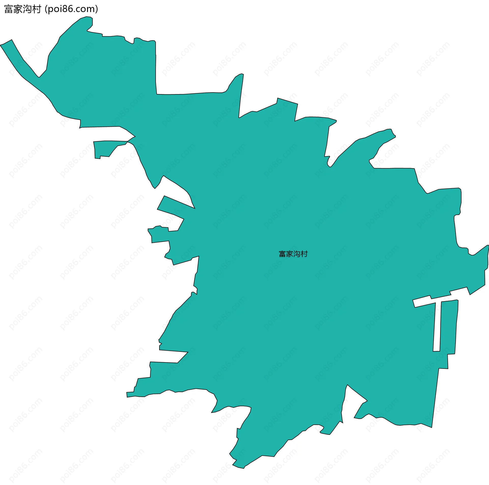 富家沟村边界地图