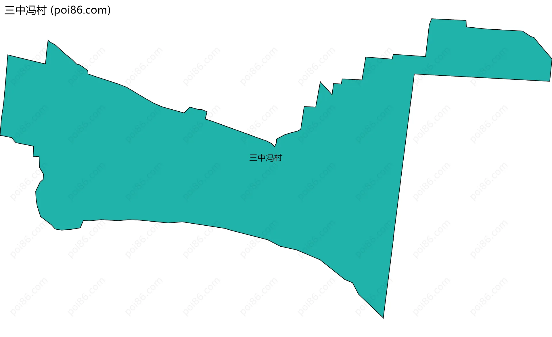 三中冯村边界地图