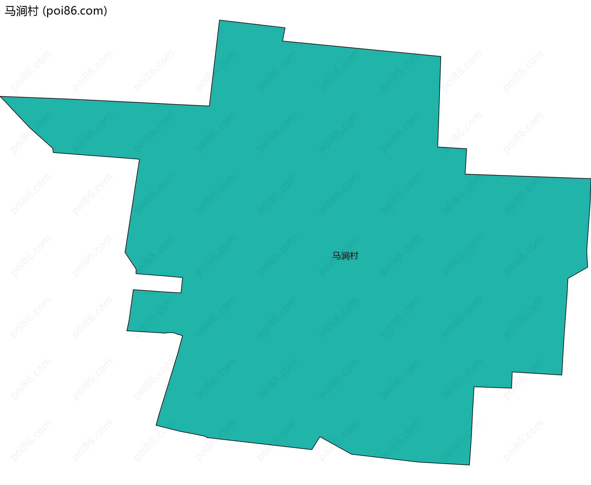 马涧村边界地图