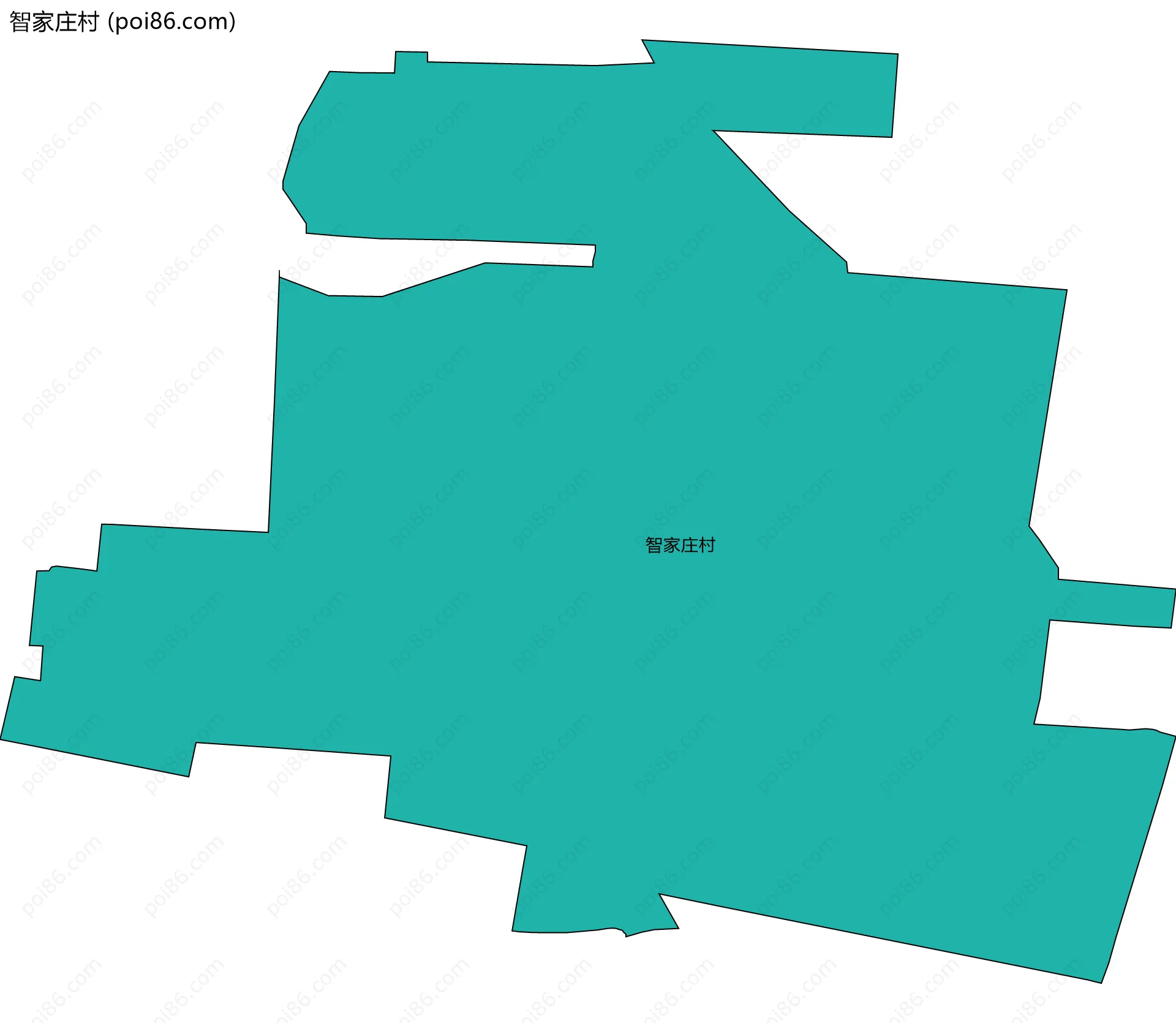 智家庄村边界地图