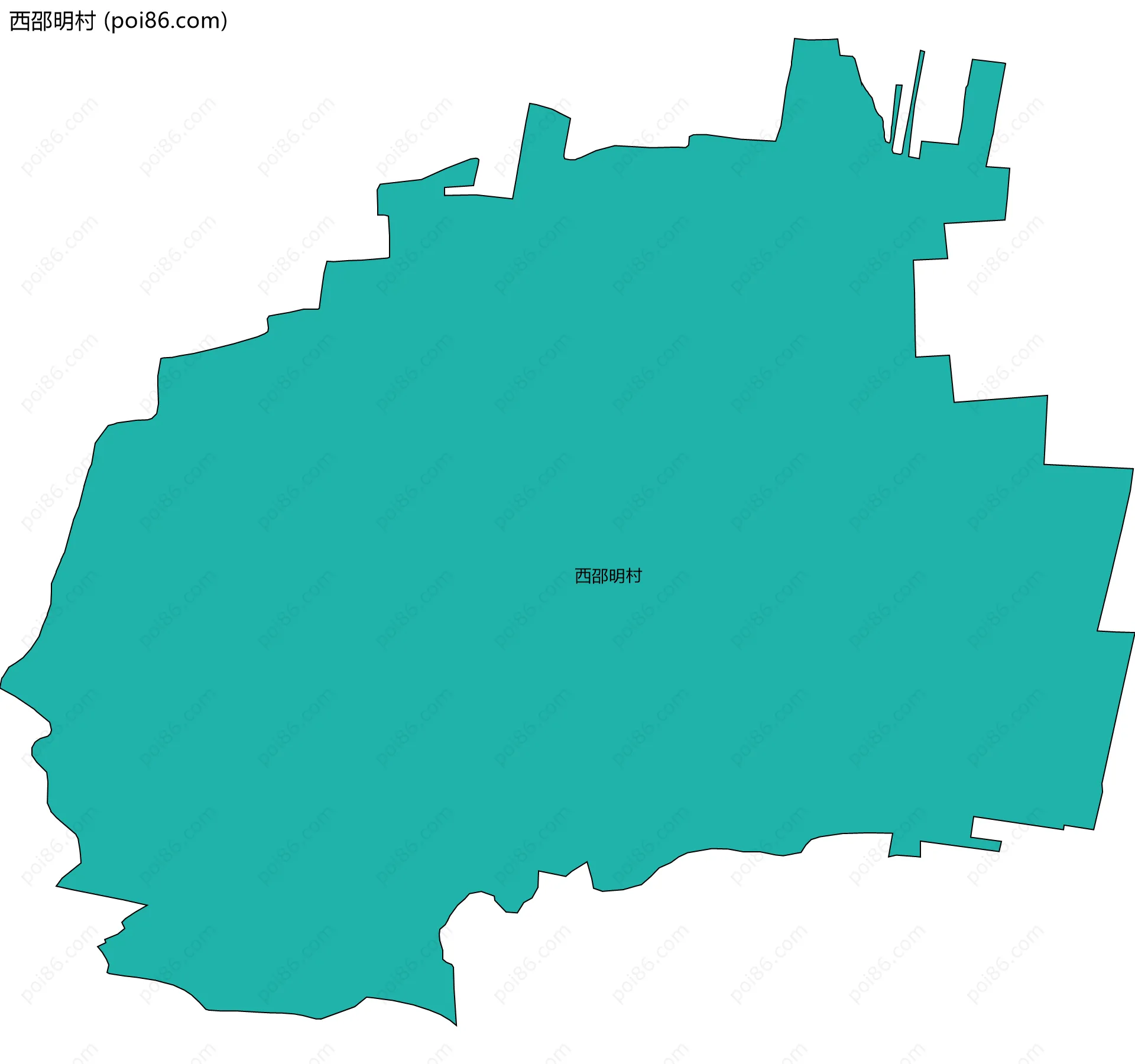 西邵明村边界地图