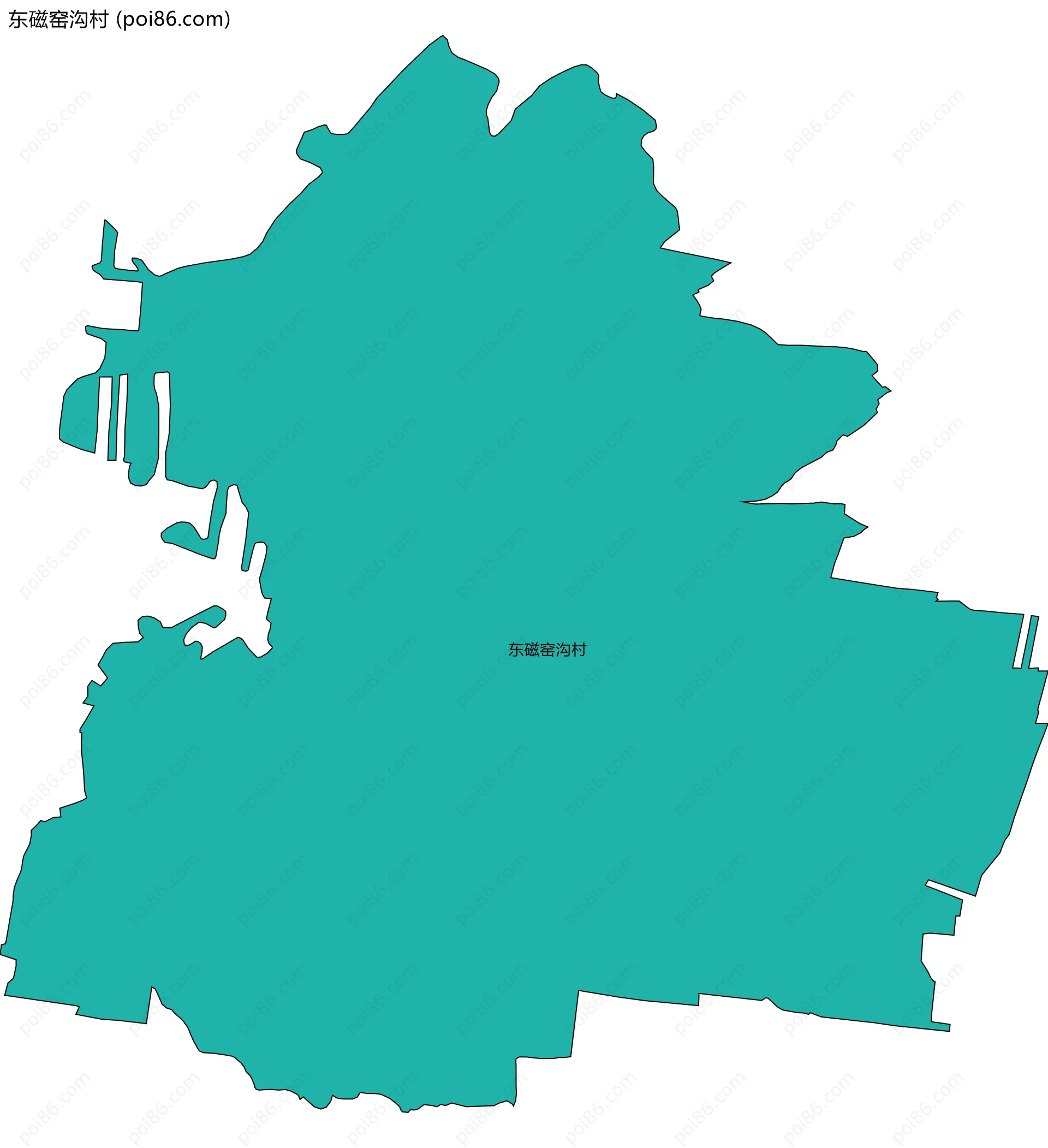 东磁窑沟村边界地图