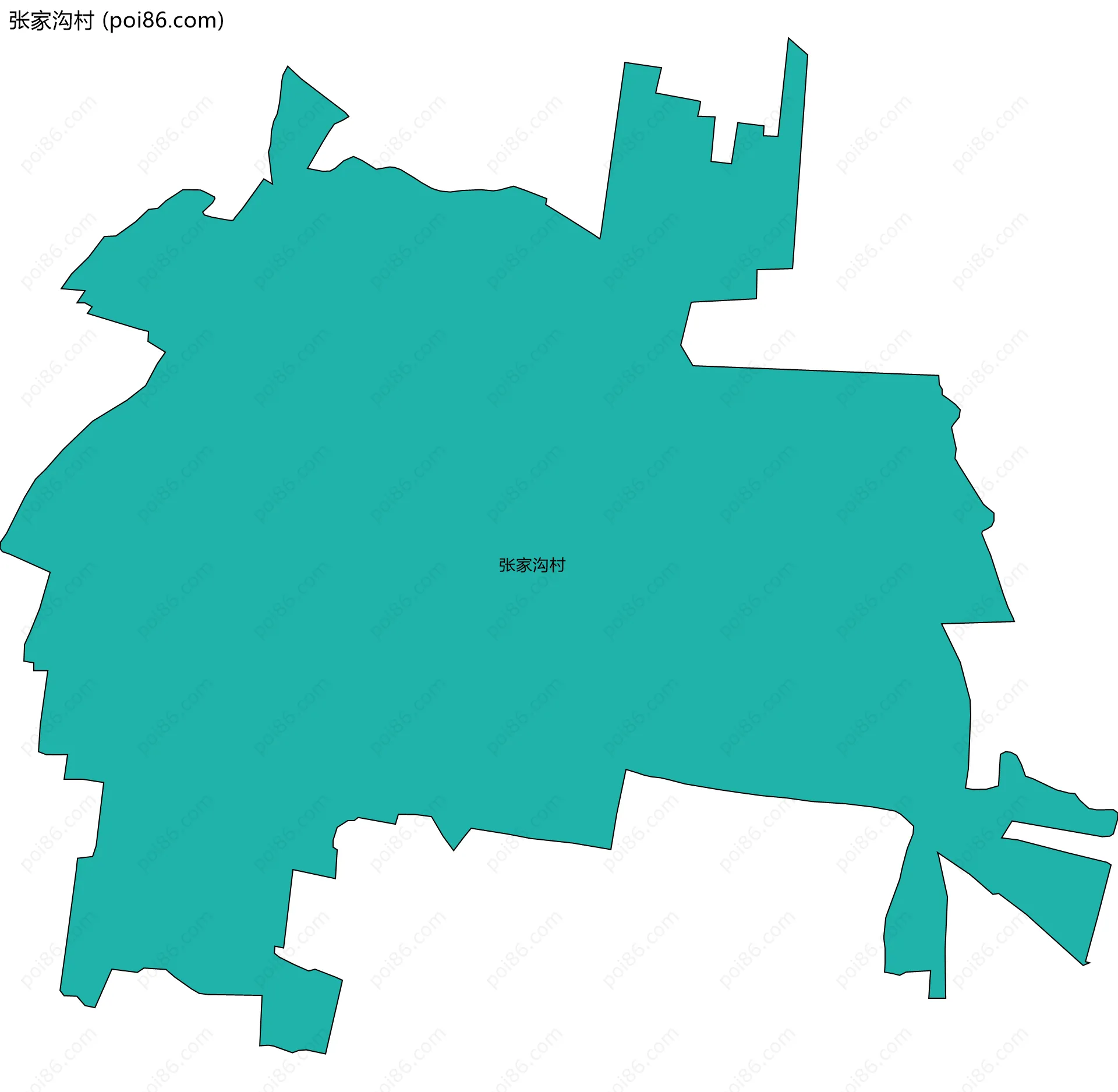 张家沟村边界地图